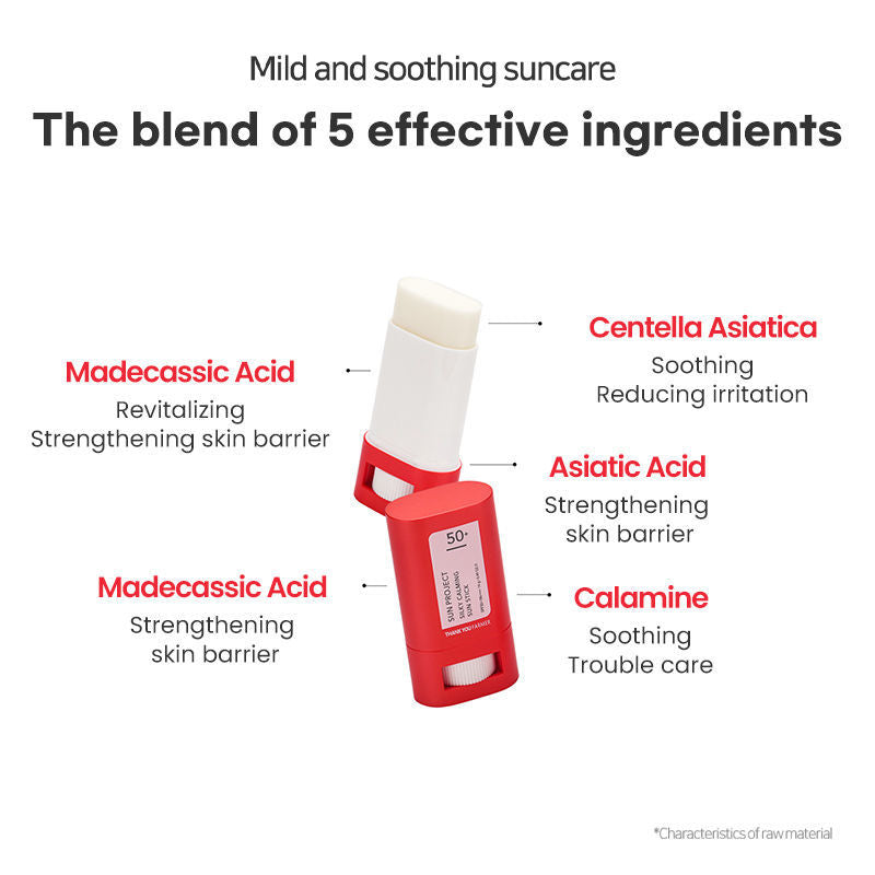 Thank You Farmer Korean Sun Stick SPF50+ PA++++- UVA/B Blocks, Easy Re-application, Water Resistant