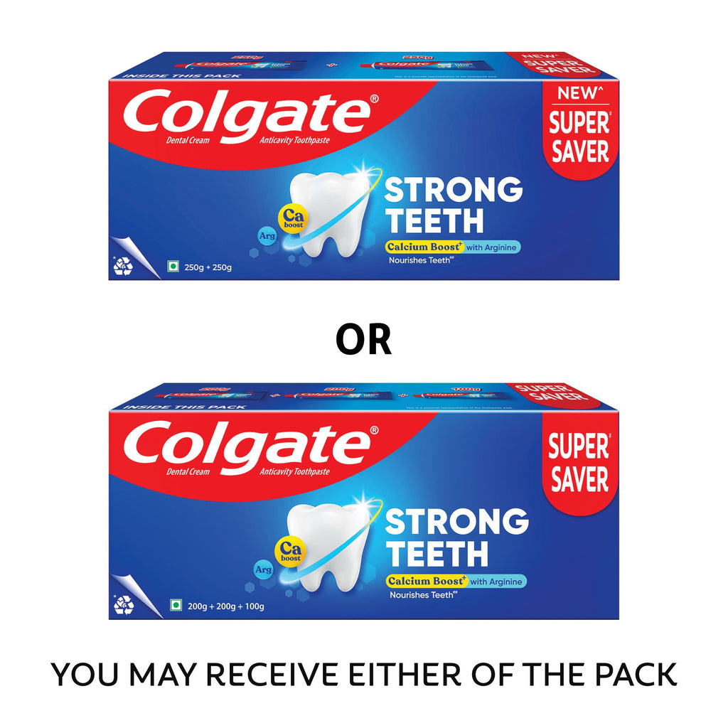 Colgate Strong Teeth Cavity Protection Toothpaste with Calcium Boost (Saver Pack)