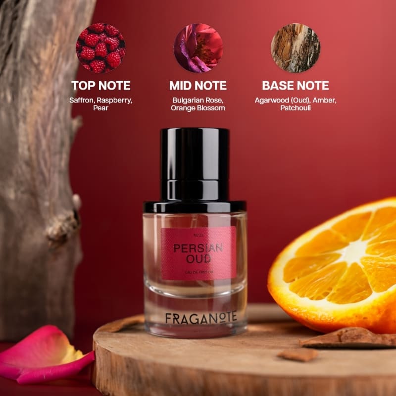 Fraganote Persian Oud EDP Premium Long Lasting Unisex Perfume, Oud, Rose & Patchouli Scent