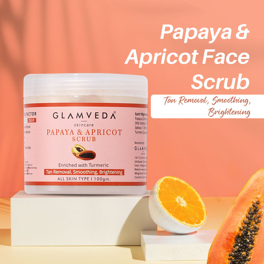 Glamveda Papaya & Apricot Tan Removal Scrub