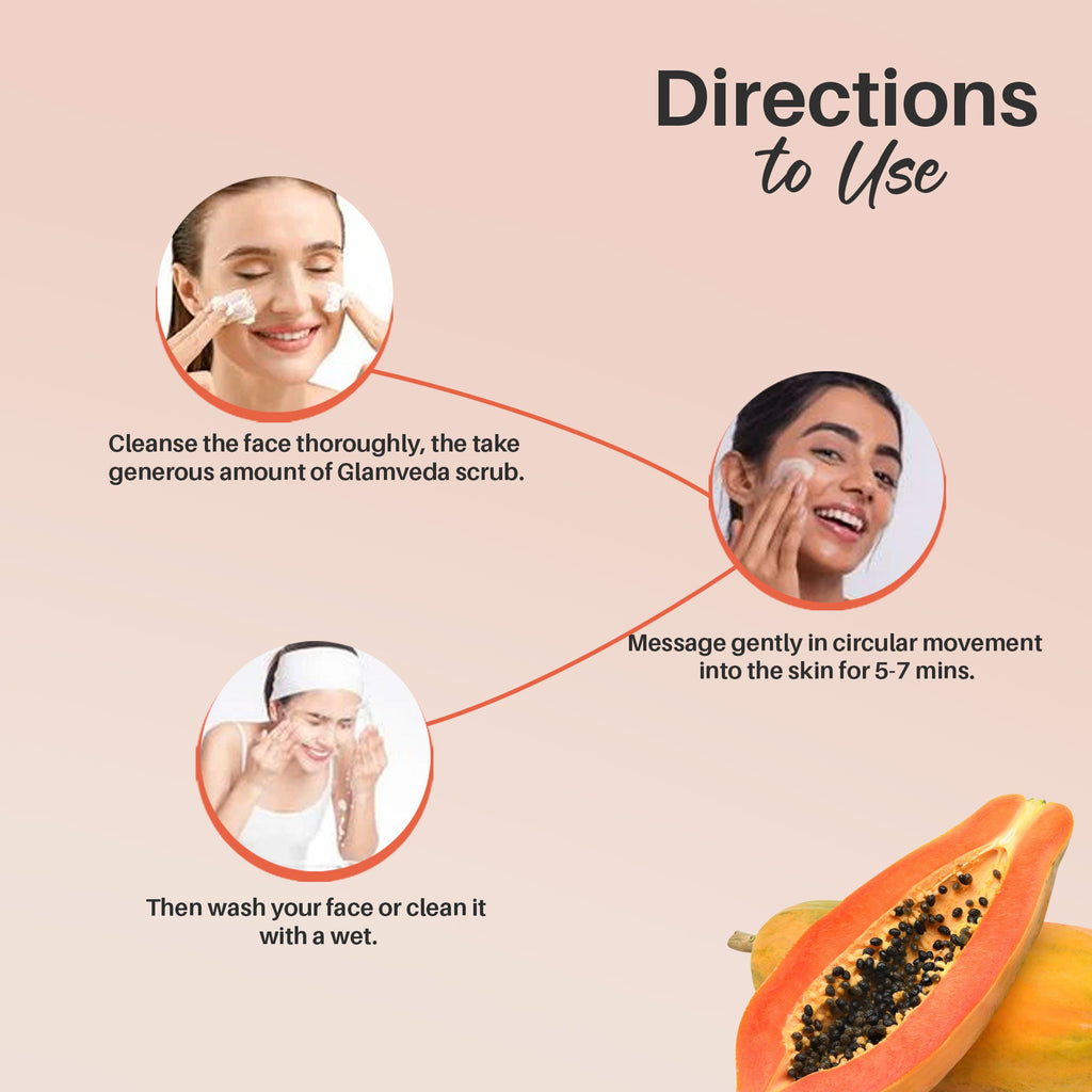 Glamveda Papaya & Apricot Tan Removal Scrub