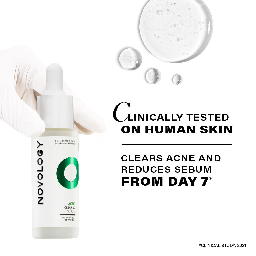 Novology Acne Clearing Serum with Thymol And Terpineol|Non Drying|Non Irritating