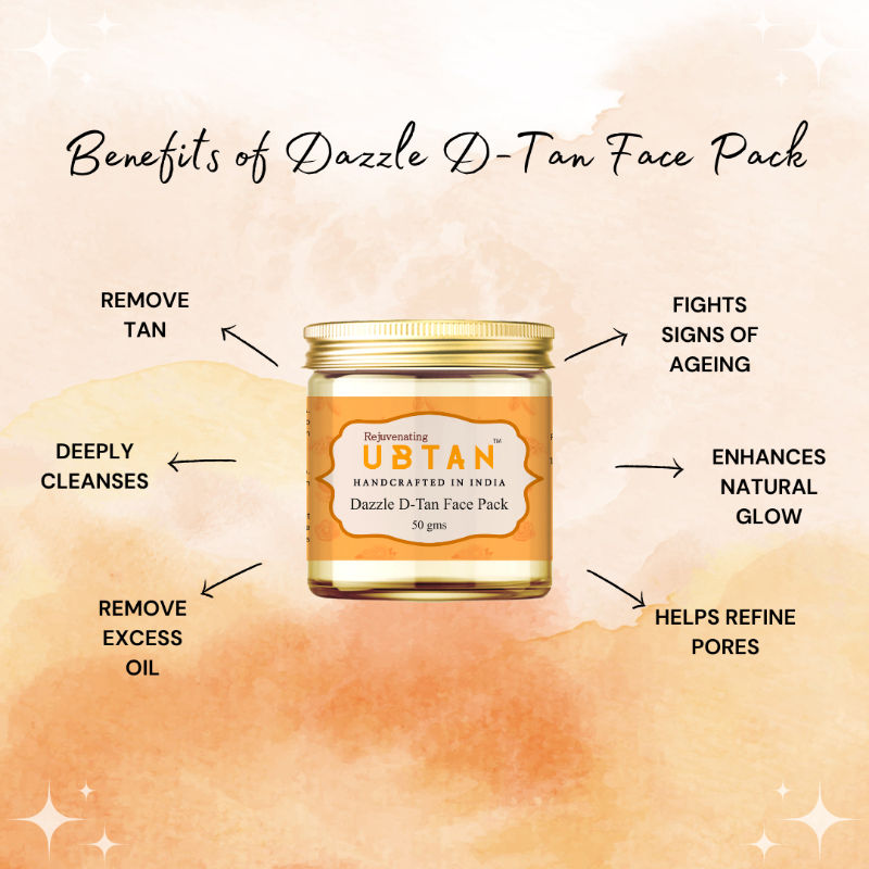 Rejuvenating UBTAN Dazzle D Tan Face Pack