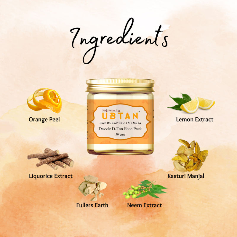 Rejuvenating UBTAN Dazzle D Tan Face Pack