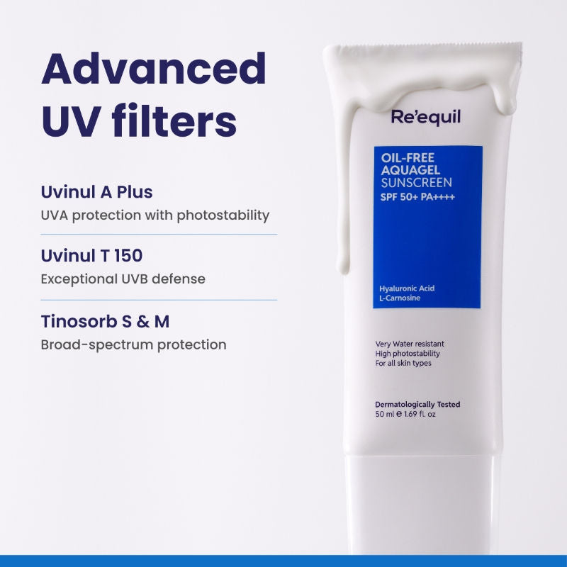 Re'equil Oil Free Aquagel Sunscreen SPF 50 PA++++