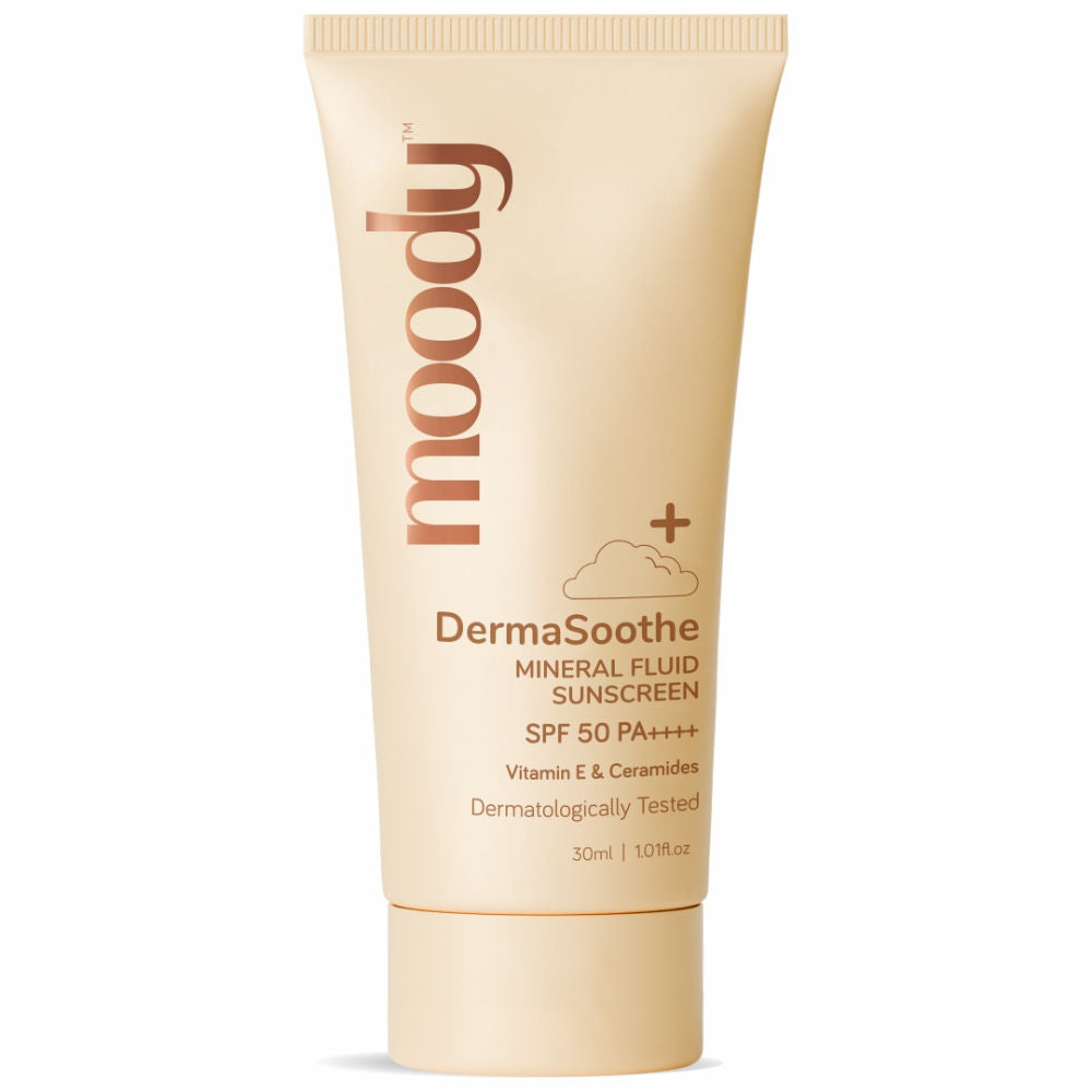 Moody Sensisoothe Mineral Sunscreen SPF 50 PA++++ With Rice Water & Ceramides For Senstive Skin