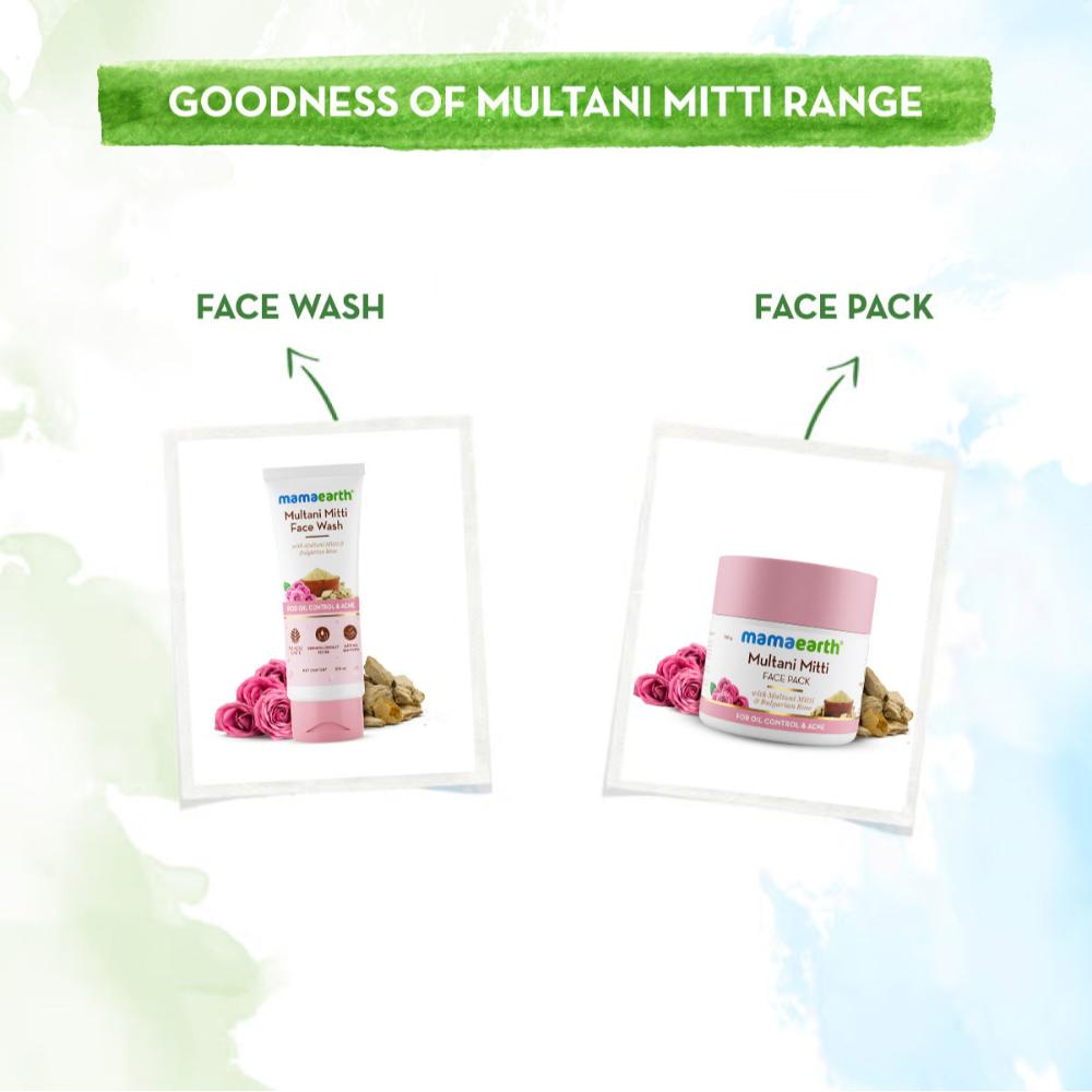 Mamaearth Multani Mitti Face Wash With Multani Mitti & Bulgarian Rose