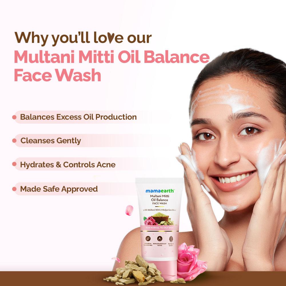 Mamaearth Multani Mitti Oil Balance Face Wash