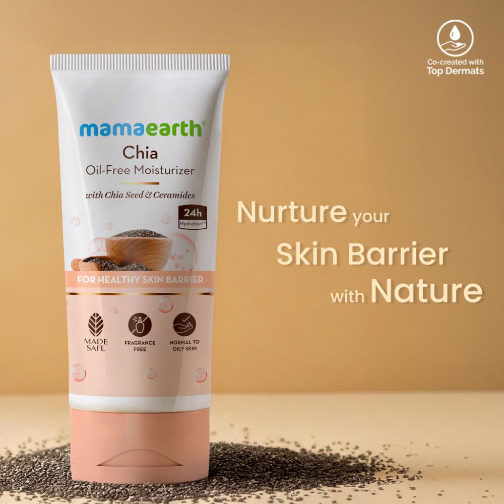 Mamaearth Chia Seed and Ceramides Oil-Free Moisturizer for a Hydrated Glow