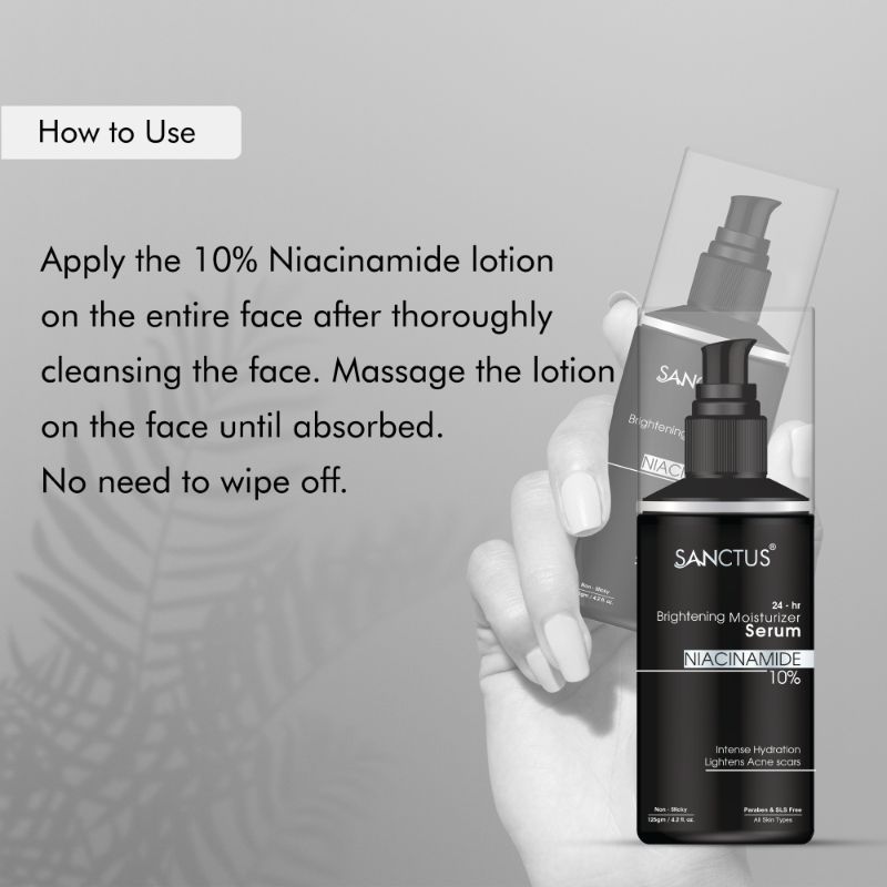 SANCTUS 24-Hr Brightening 10% Niacinamide Moisturizer Serum Lotion