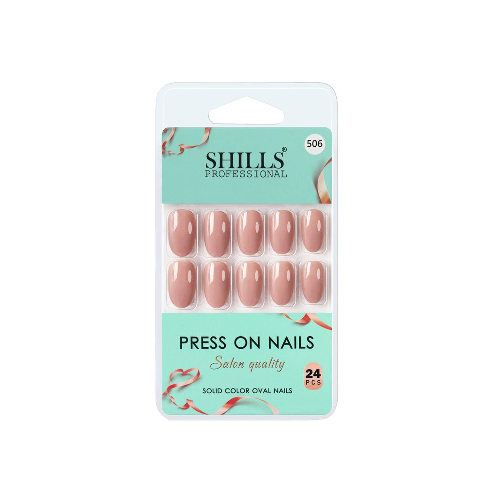 Shills Professional Reusable Oval Press On Nails - Pink