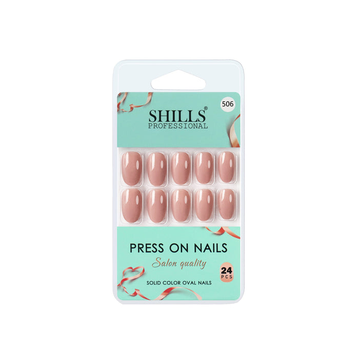Shills Professional Reusable Oval Press On Nails - Pink
