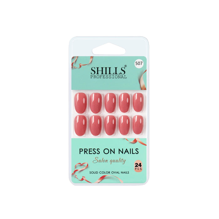 Shills Professional Reusable Oval Press On Nails - Peach