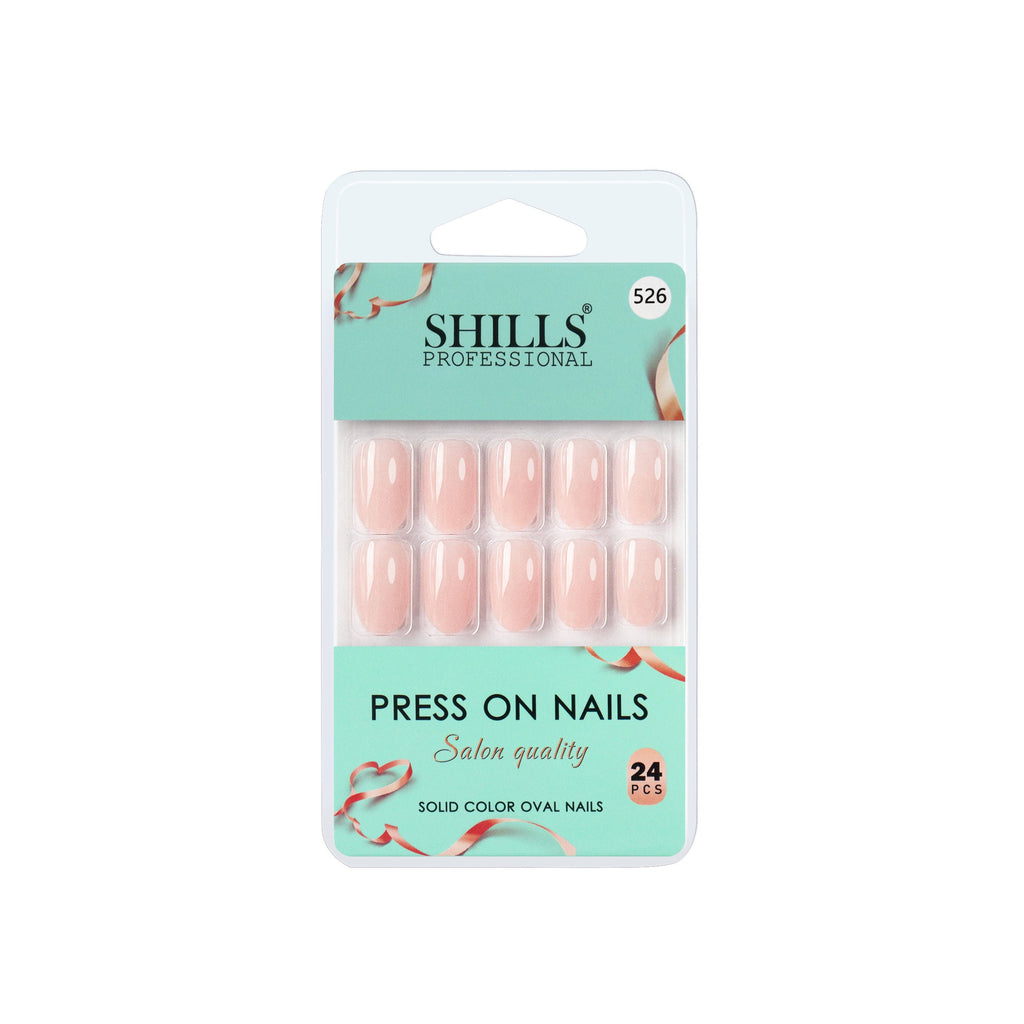Shills Professional Reusable Oval Press On Nails - Beige