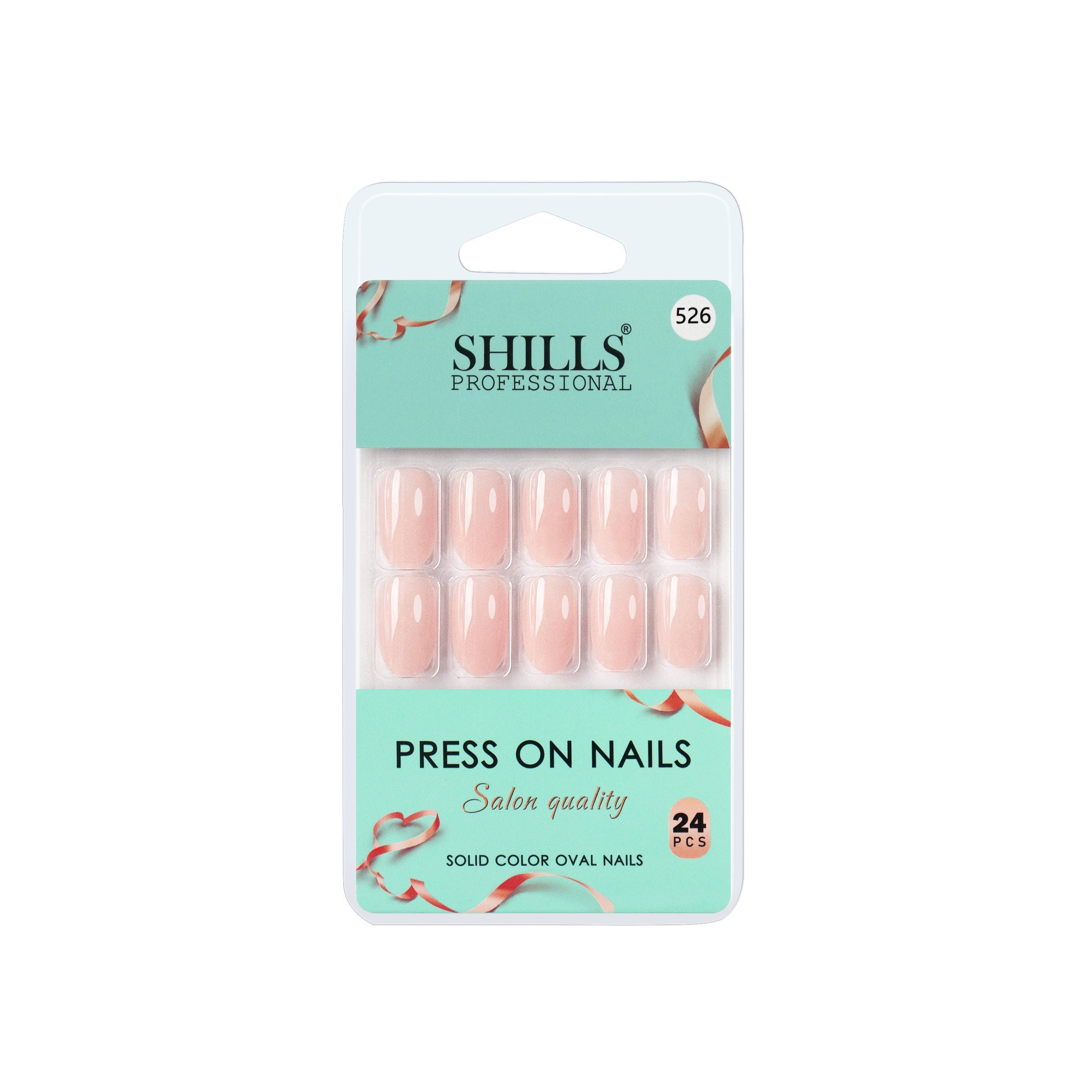 Shills Professional Reusable Oval Press On Nails - Beige