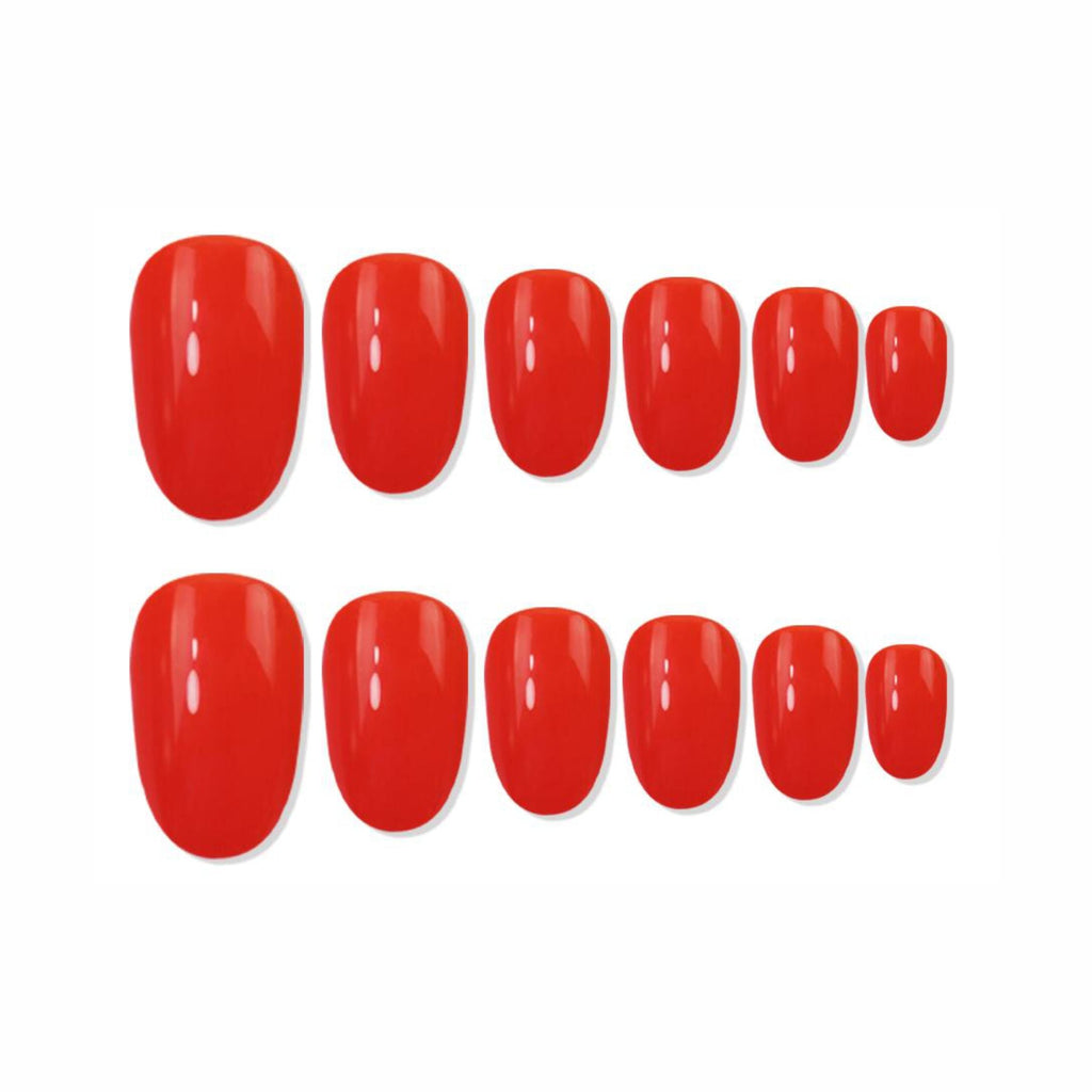 Shills Professional Reusable Oval Press On Nails - Orange