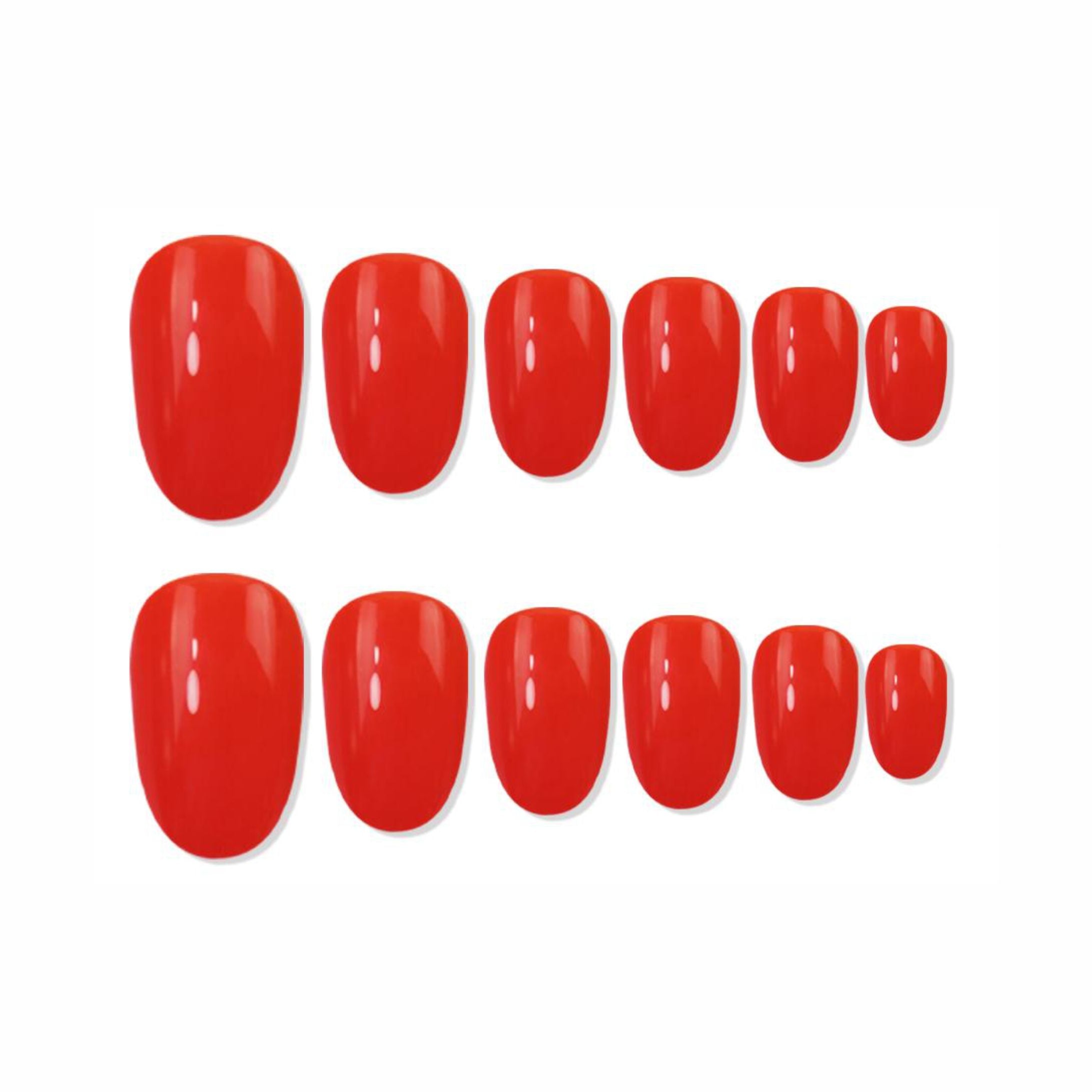 Shills Professional Reusable Oval Press On Nails - Orange