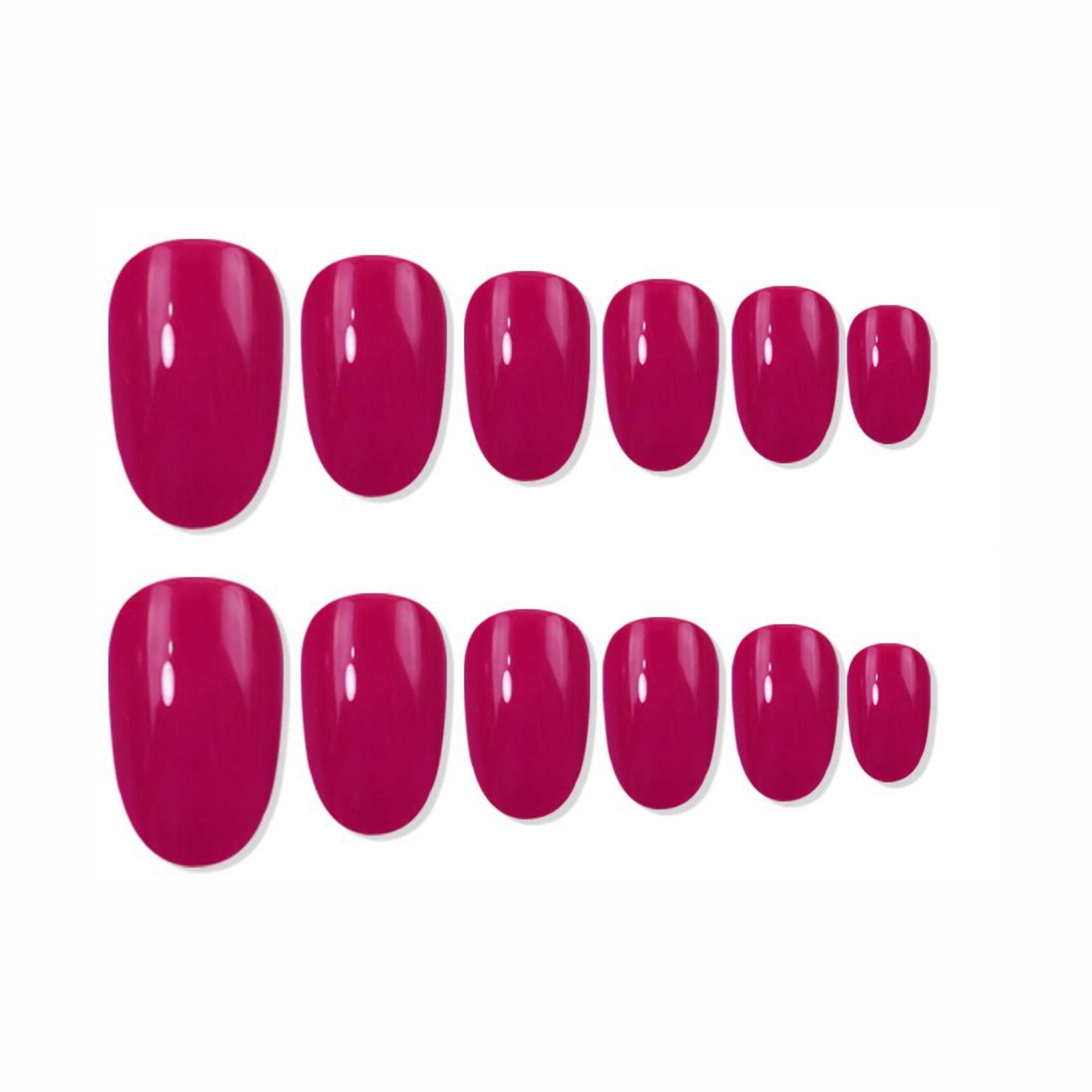 Shills Professional Reusable Oval Press On Nails - Pink