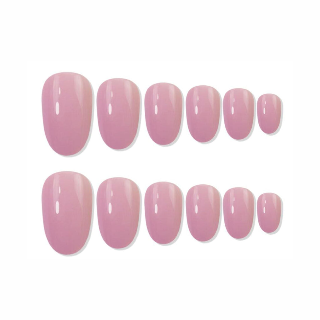 Shills Professional Reusable Oval Press On Nails - Pink