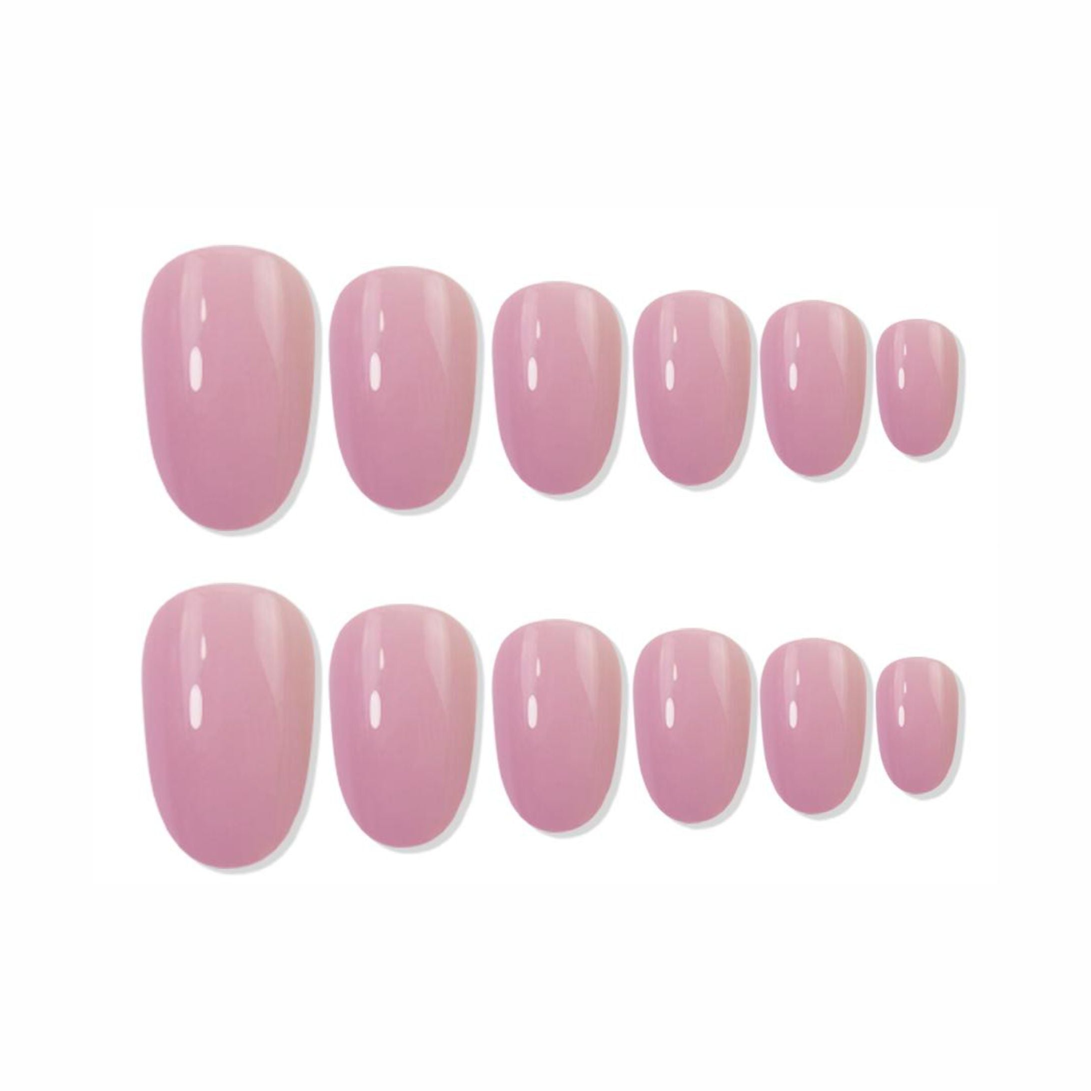 Shills Professional Reusable Oval Press On Nails - Pink