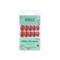 Shills Professional Reusable Oval Press On Nails - Maroon