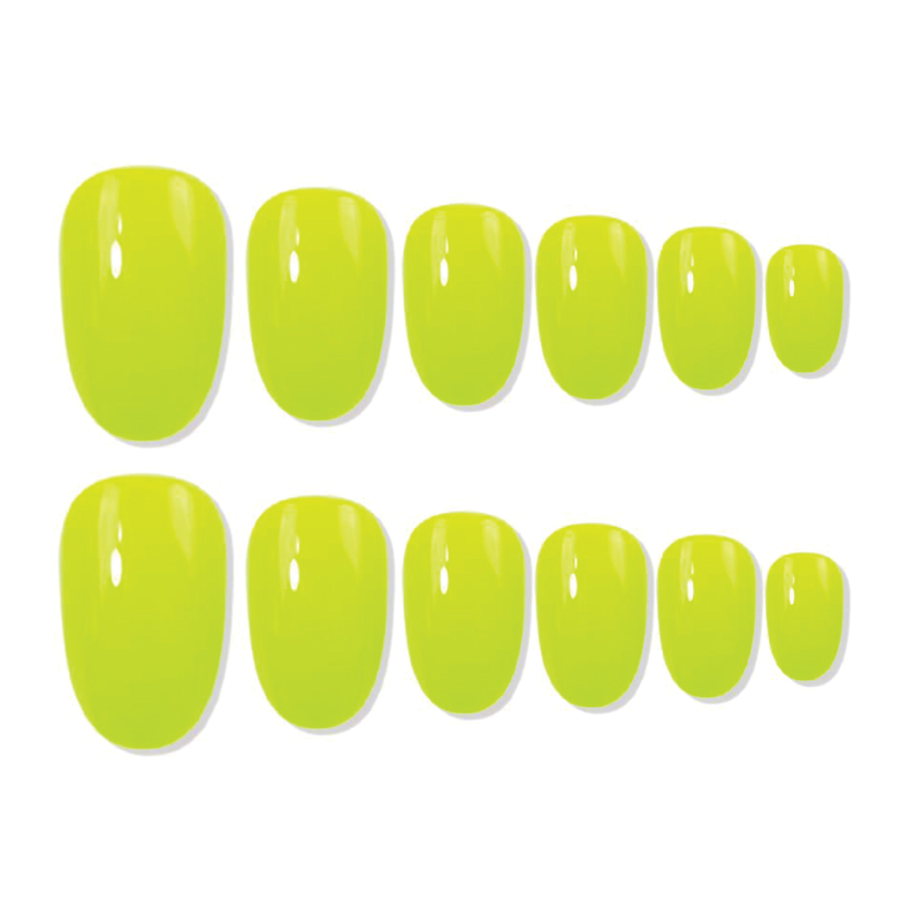 Shills Professional Reusable Oval Press On Nails - Green