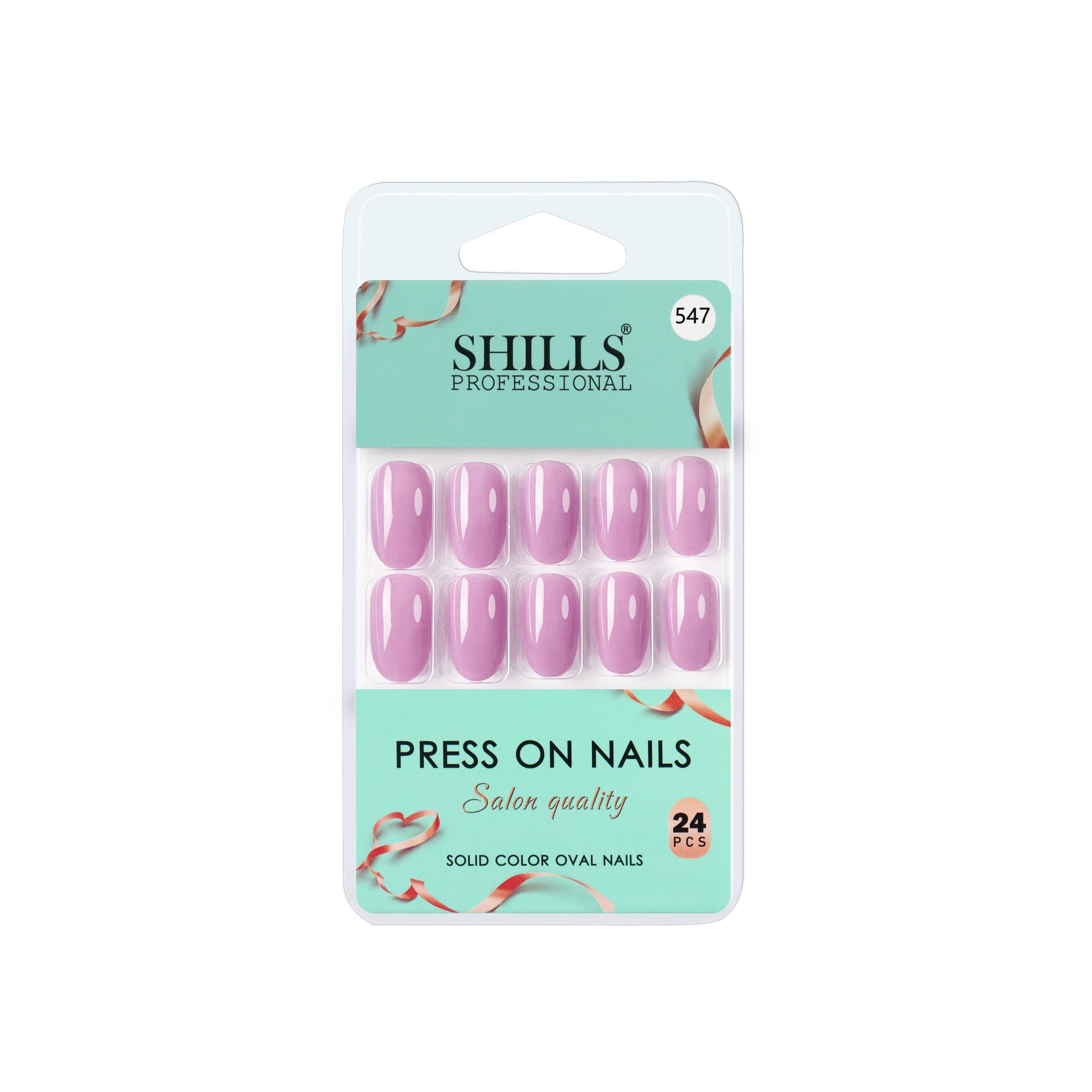 Shills Professional Reusable Oval Press On Nails - Lavender