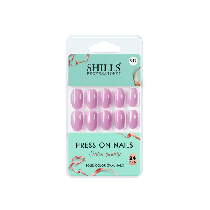Shills Professional Reusable Oval Press On Nails - Lavender