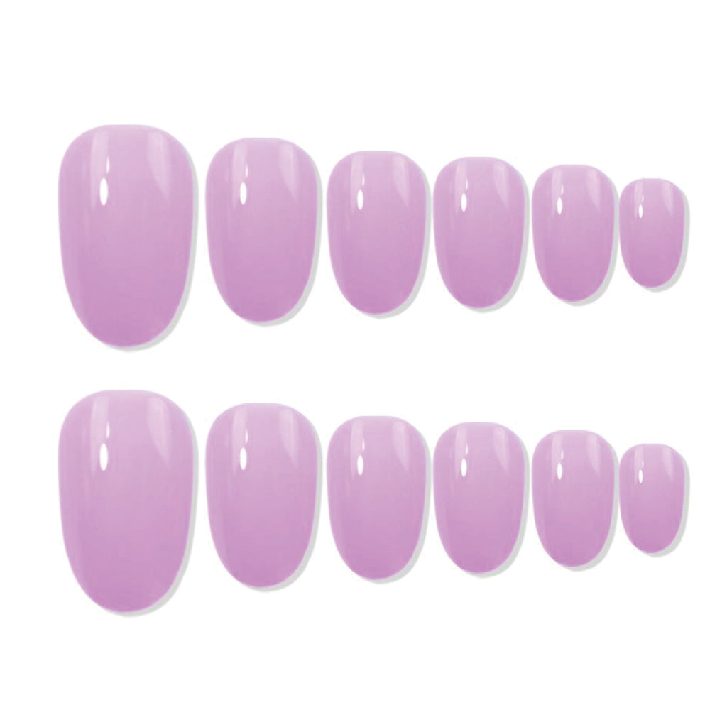 Shills Professional Reusable Oval Press On Nails - Lavender
