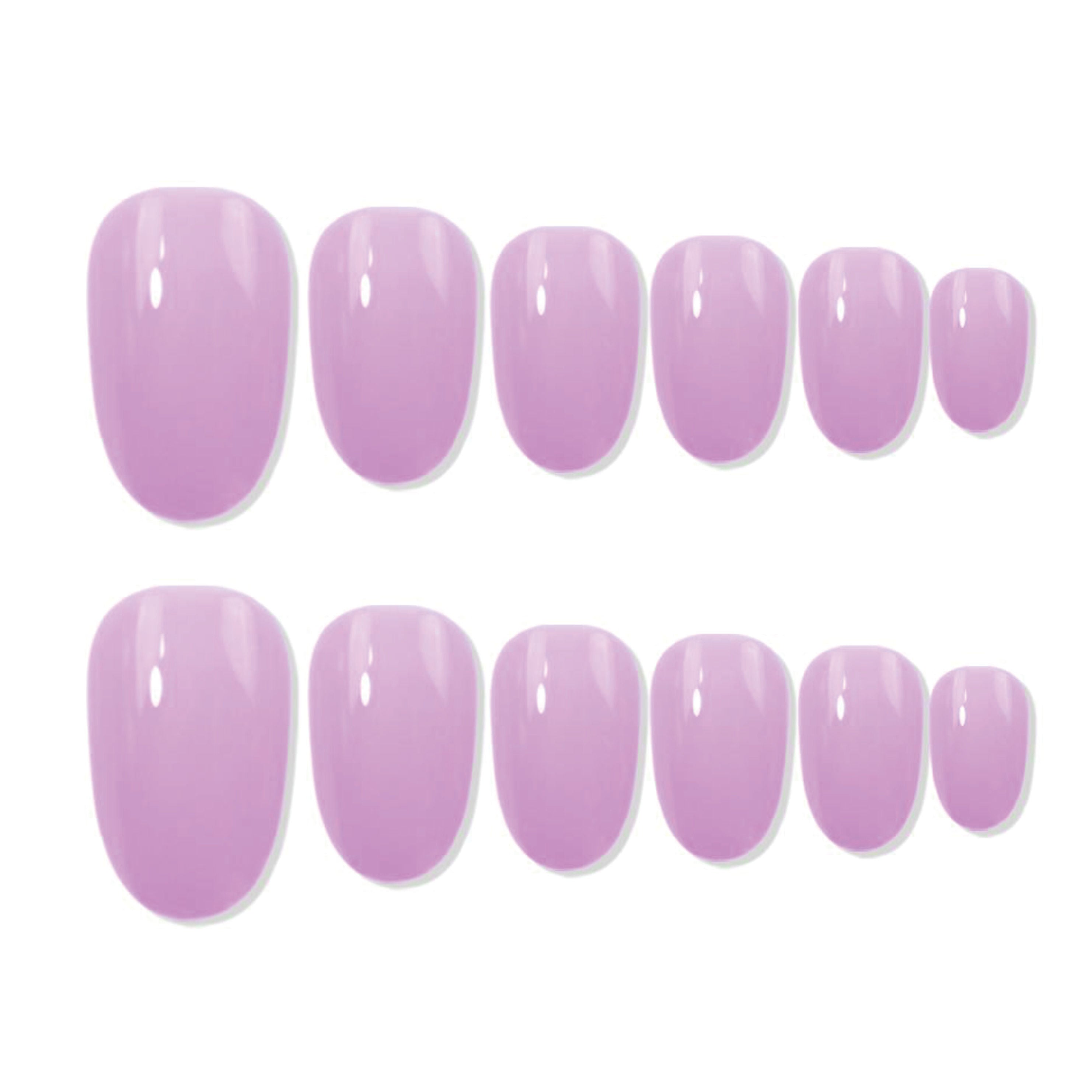 Shills Professional Reusable Oval Press On Nails - Lavender