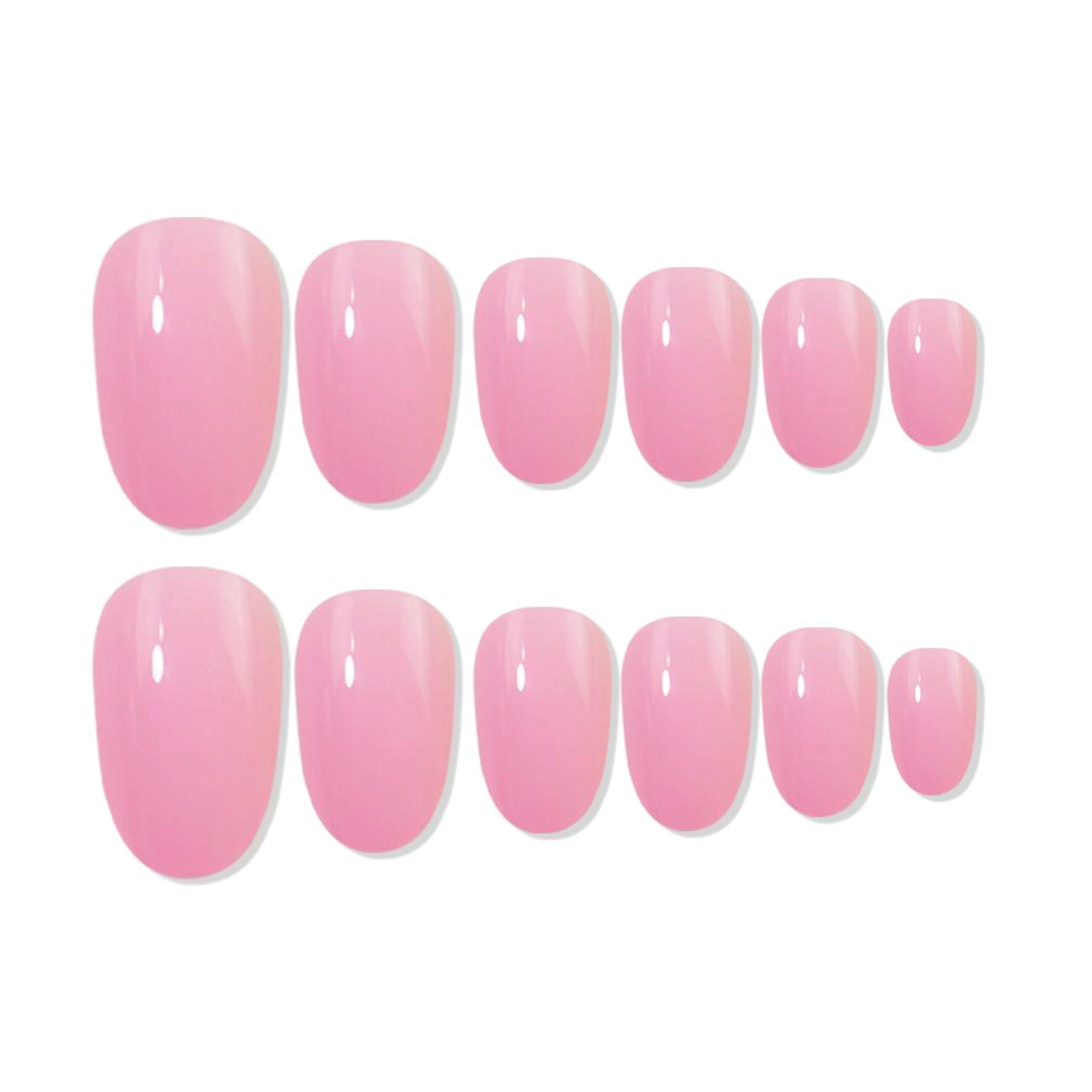 Shills Professional Reusable Oval Press On Nails - Pink