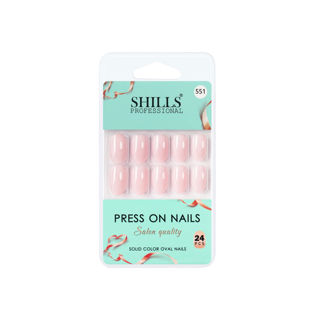 Shills Professional Reusable Oval Press On Nails - Peach