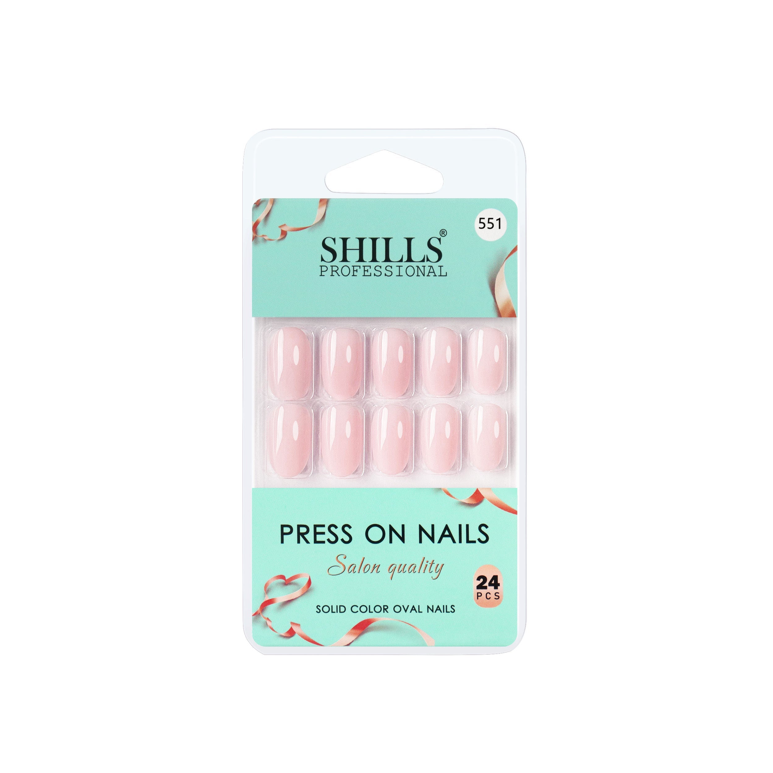 Shills Professional Reusable Oval Press On Nails - Peach