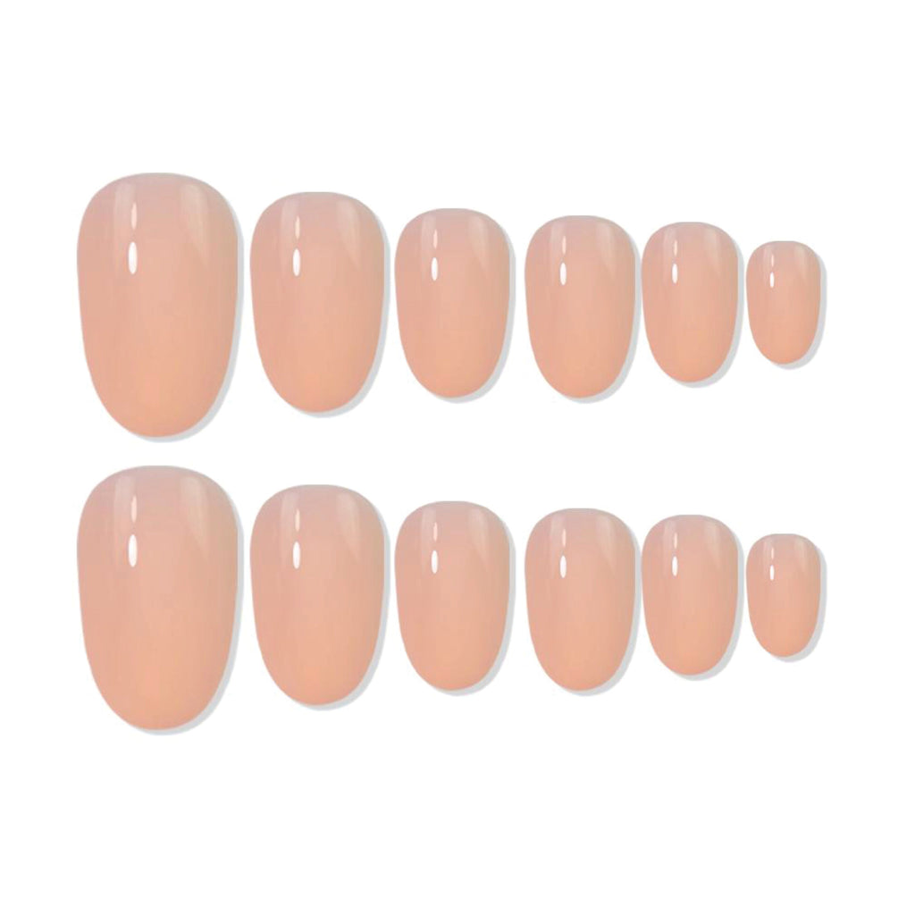 Shills Professional Reusable Oval Press On Nails - Beige