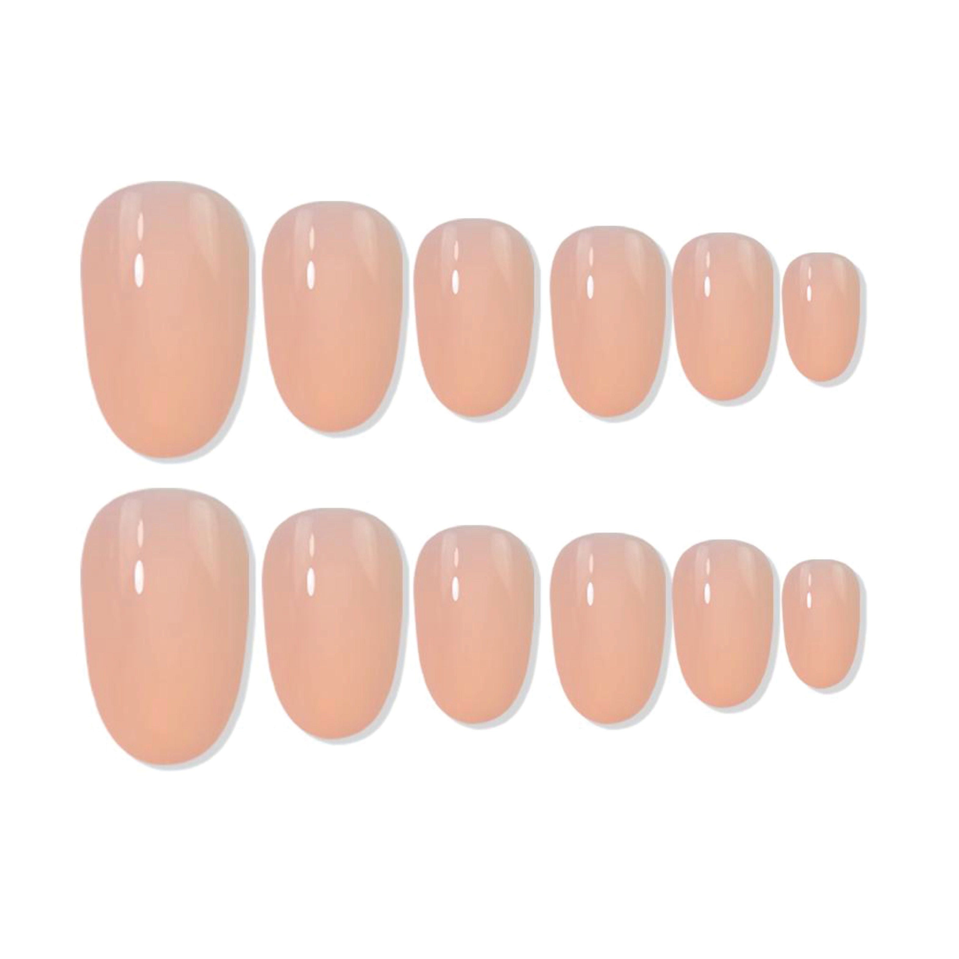 Shills Professional Reusable Oval Press On Nails - Beige