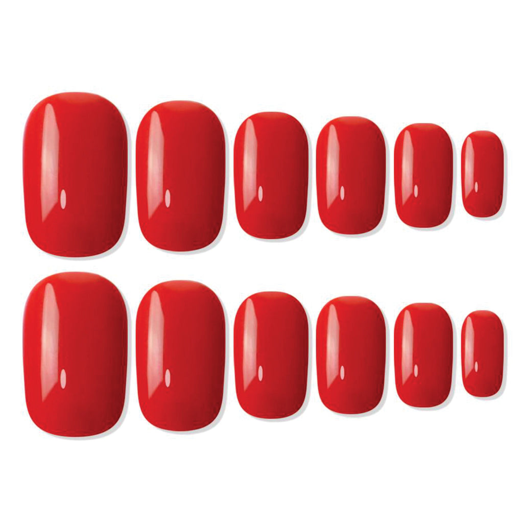 Shills Professional Reusable Square Press On Nails - Red