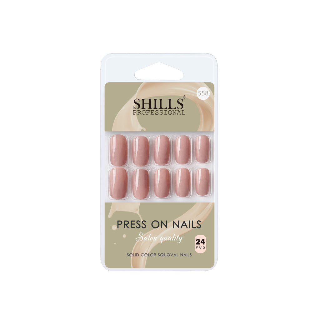 Shills Professional Reusable Square Press On Nails - Pink