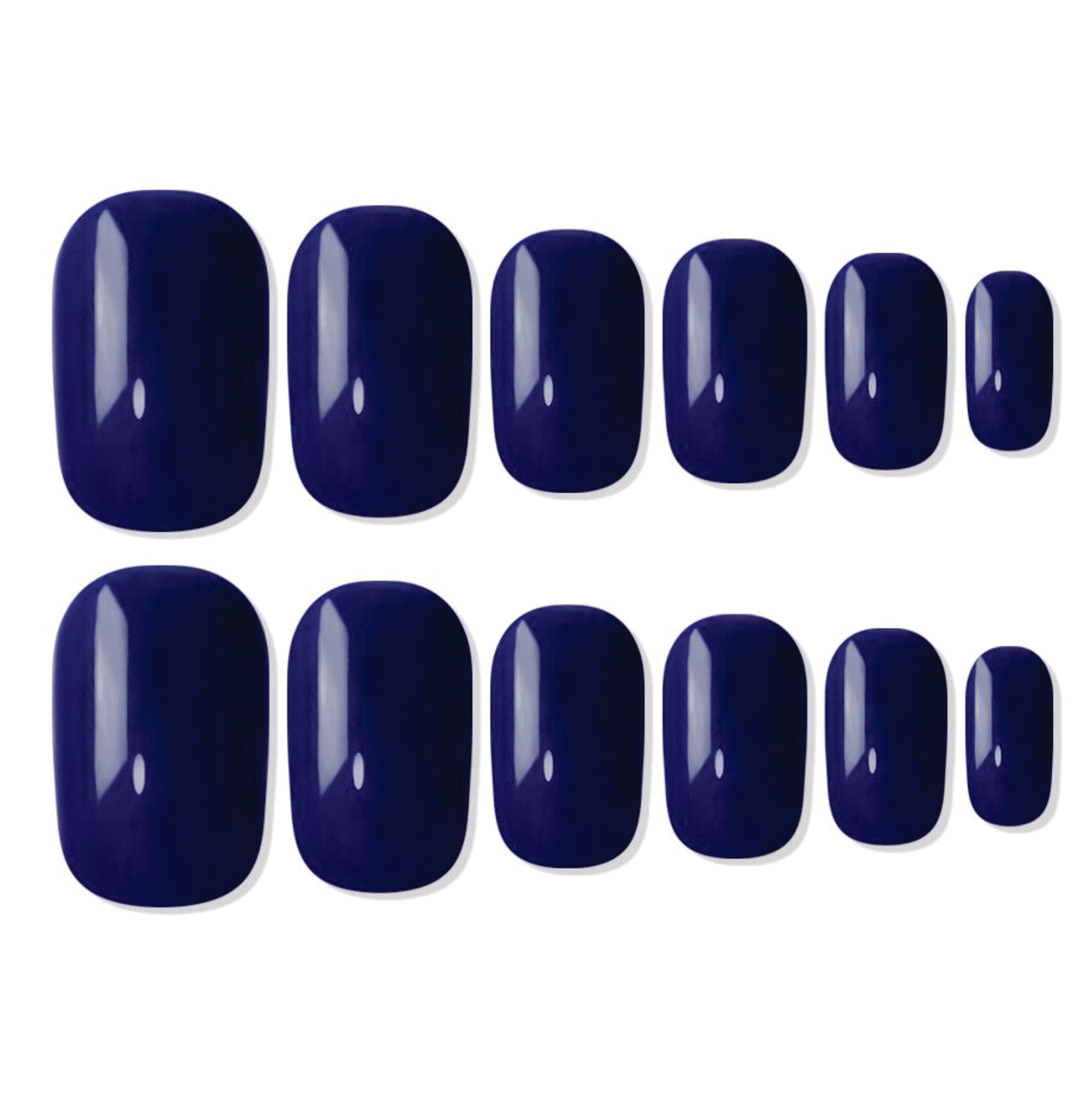 Shills Professional Reusable Square Press On Nails - Blue