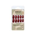 Shills Professional Reusable Square Press On Nails - Maroon