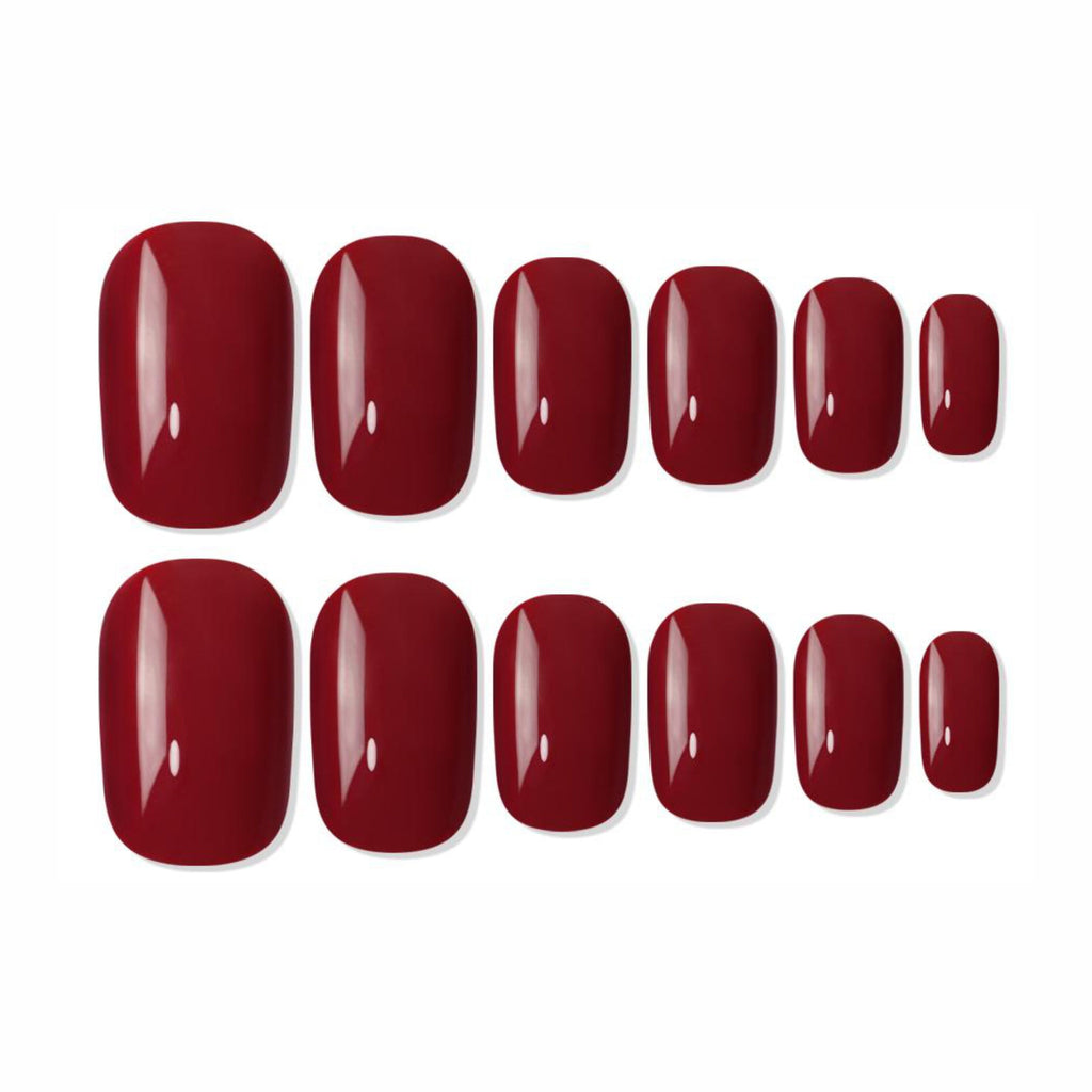 Shills Professional Reusable Square Press On Nails - Maroon