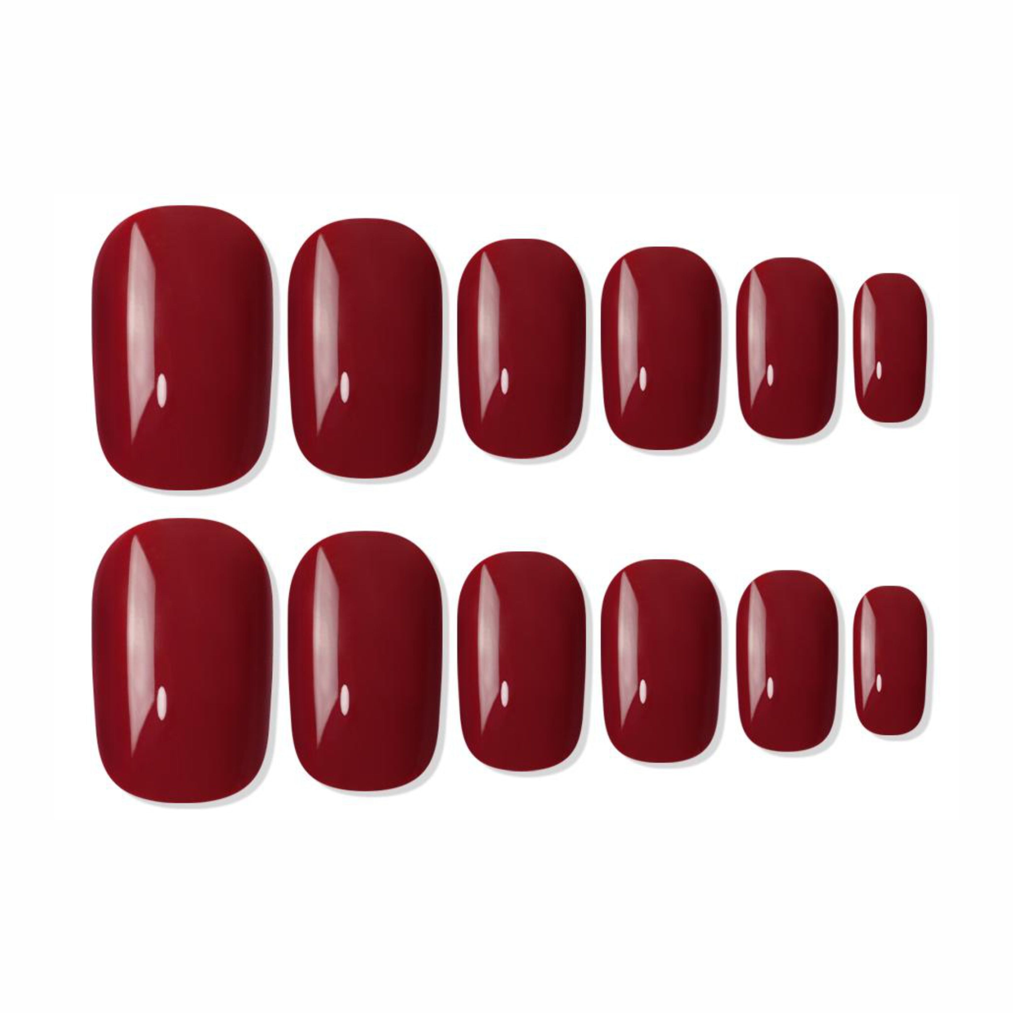 Shills Professional Reusable Square Press On Nails - Maroon