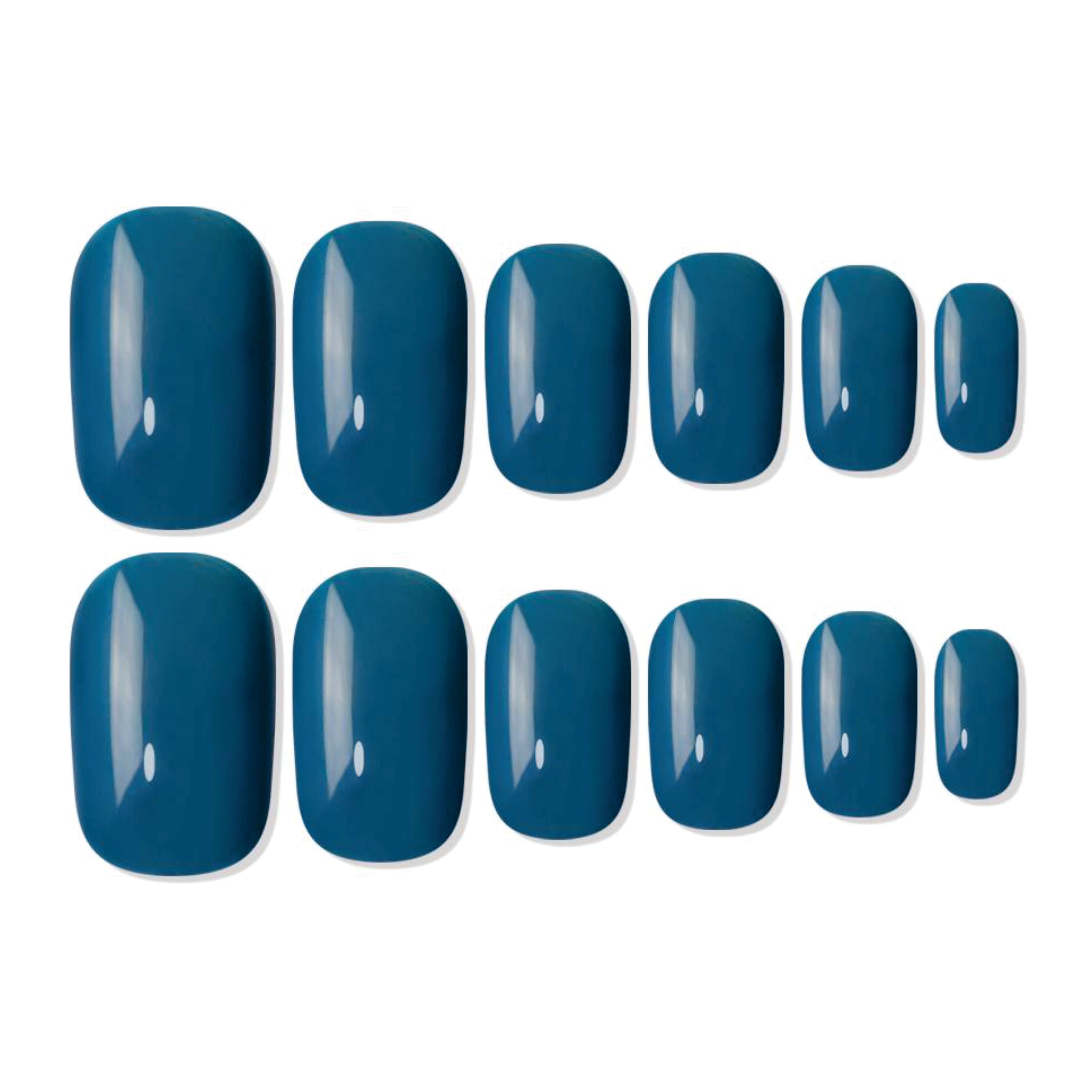 Shills Professional Reusable Square Press On Nails - Turquoise