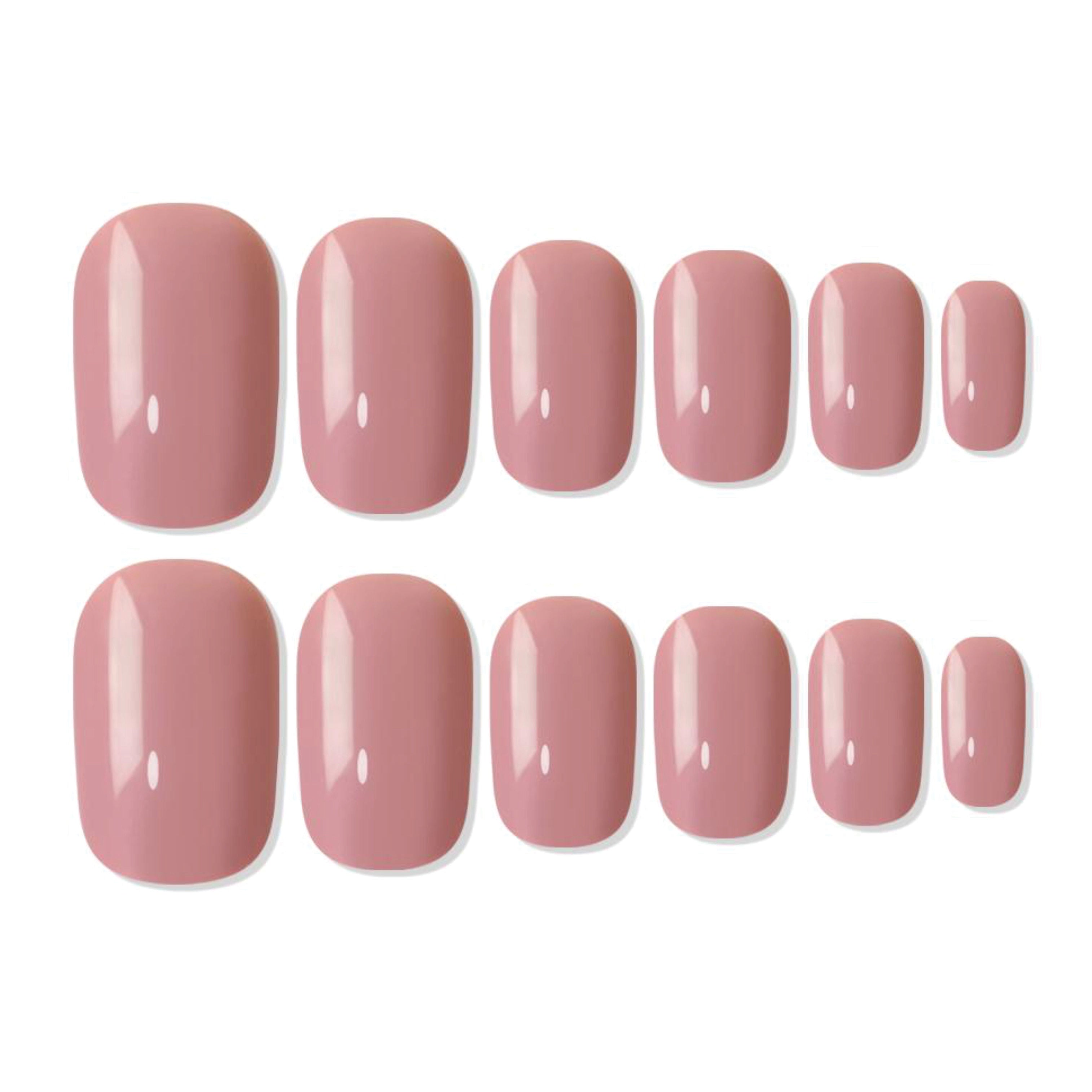 Shills Professional Reusable Square Press On Nails - Nude