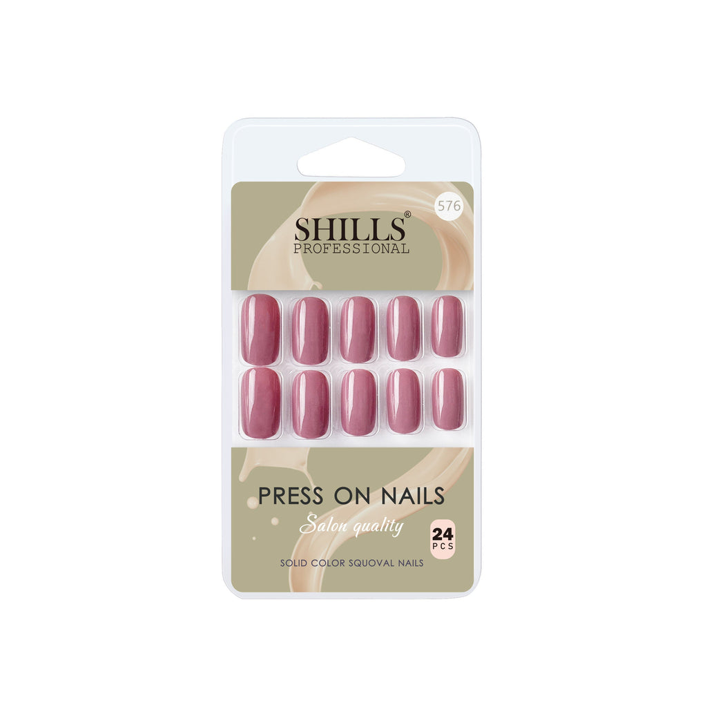 Shills Professional Reusable Square Press On Nails - Pink