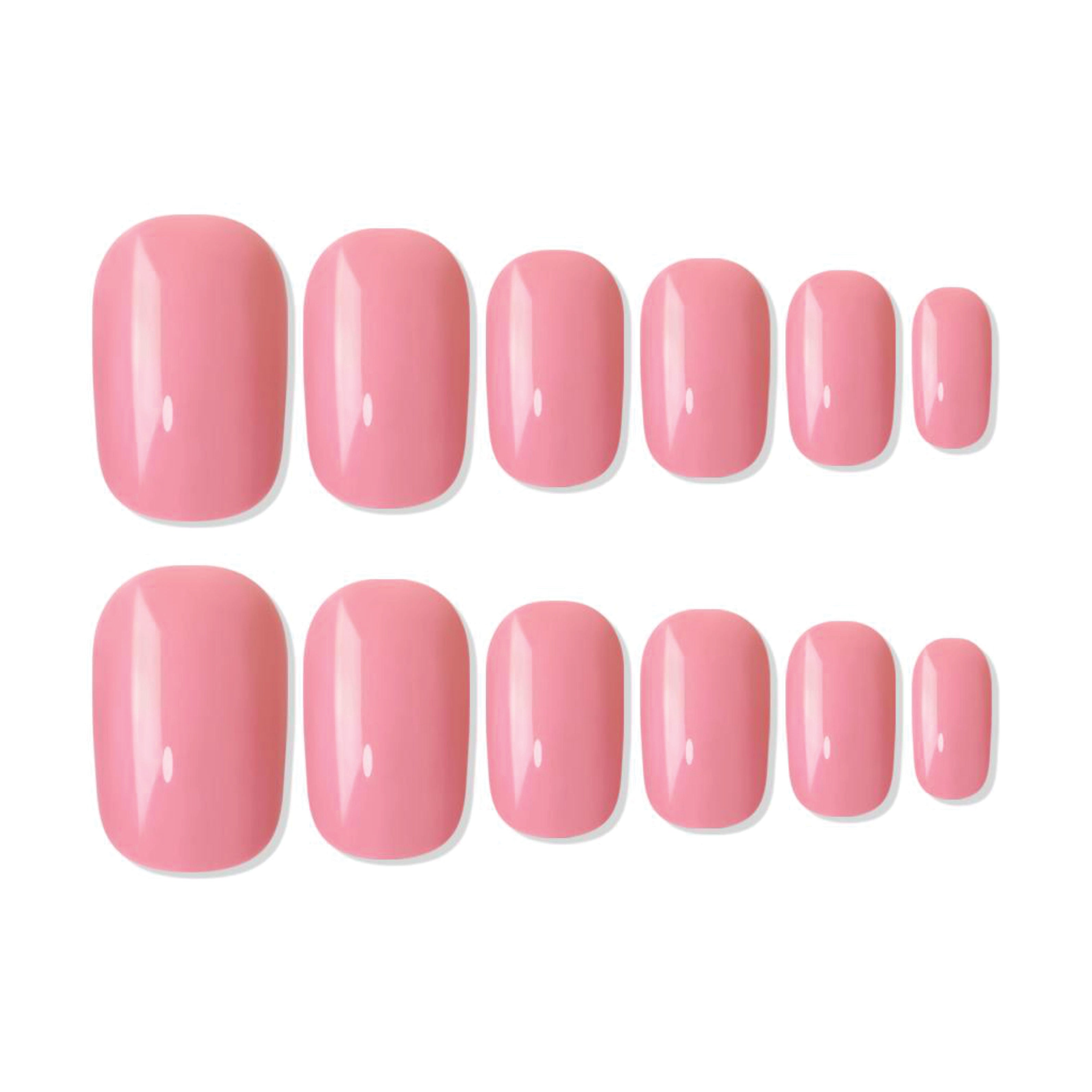 Shills Professional Reusable Square Press On Nails - Pink