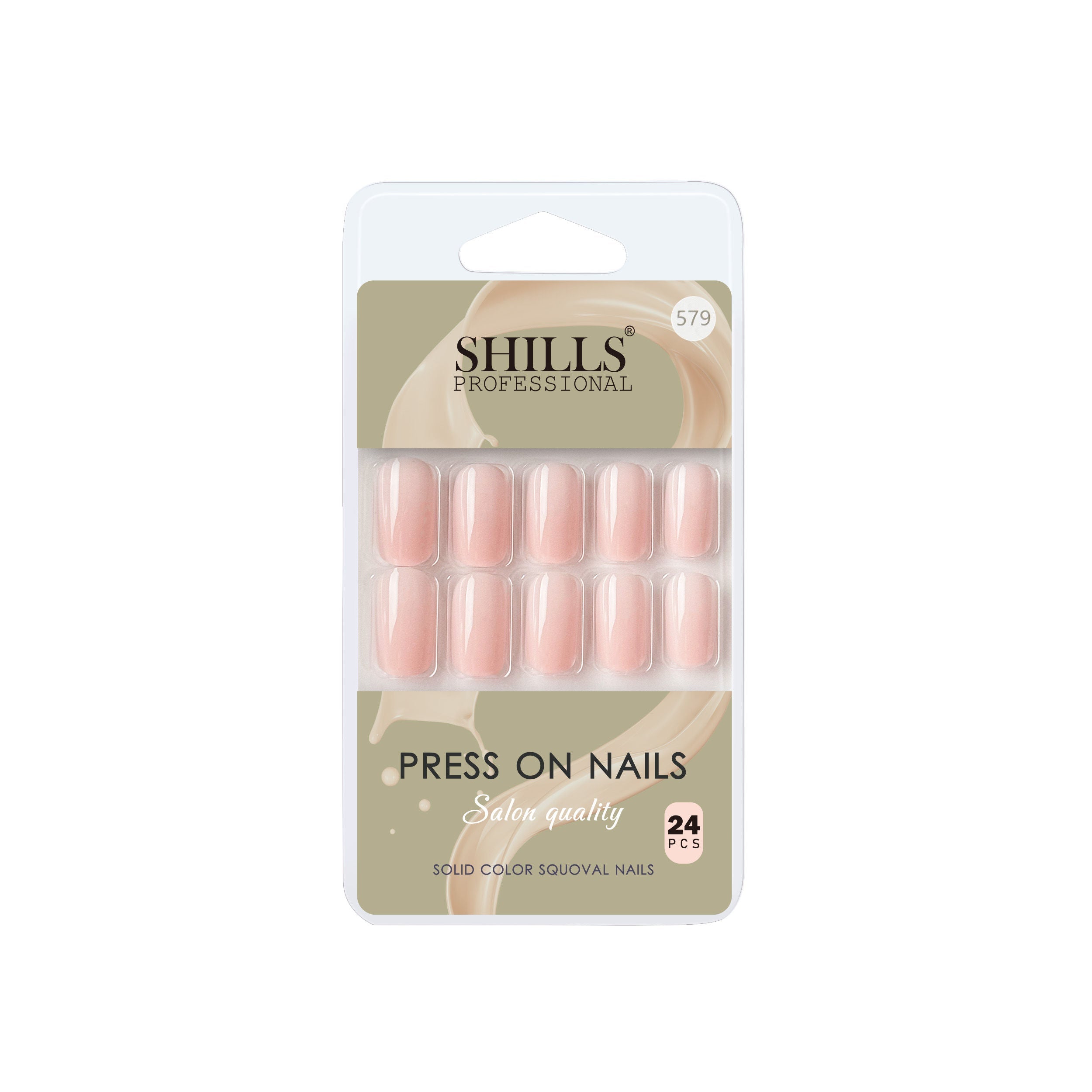 Shills Professional Reusable Square Press On Nails - Pink