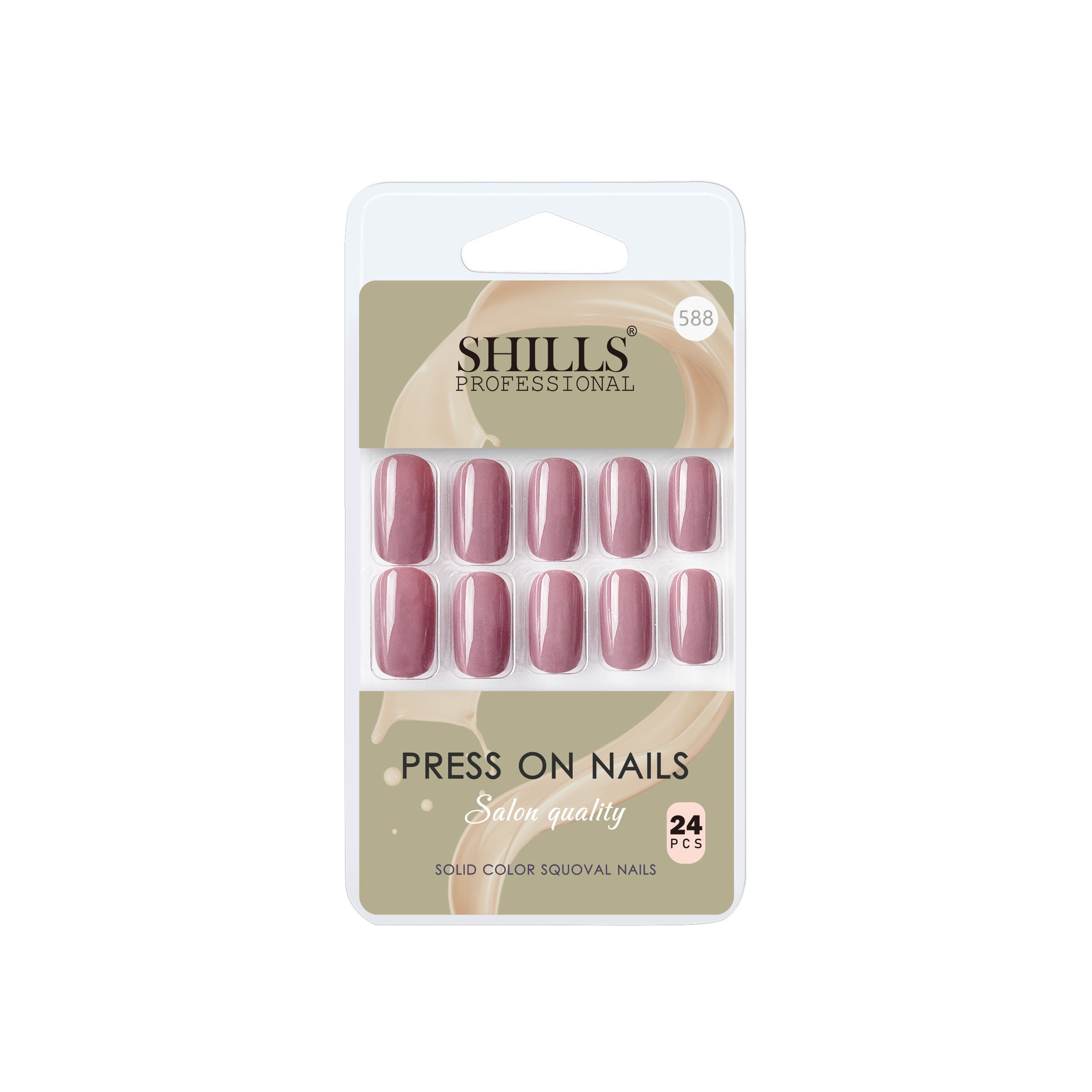 Shills Professional Reusable Square Press On Nails - Lavender