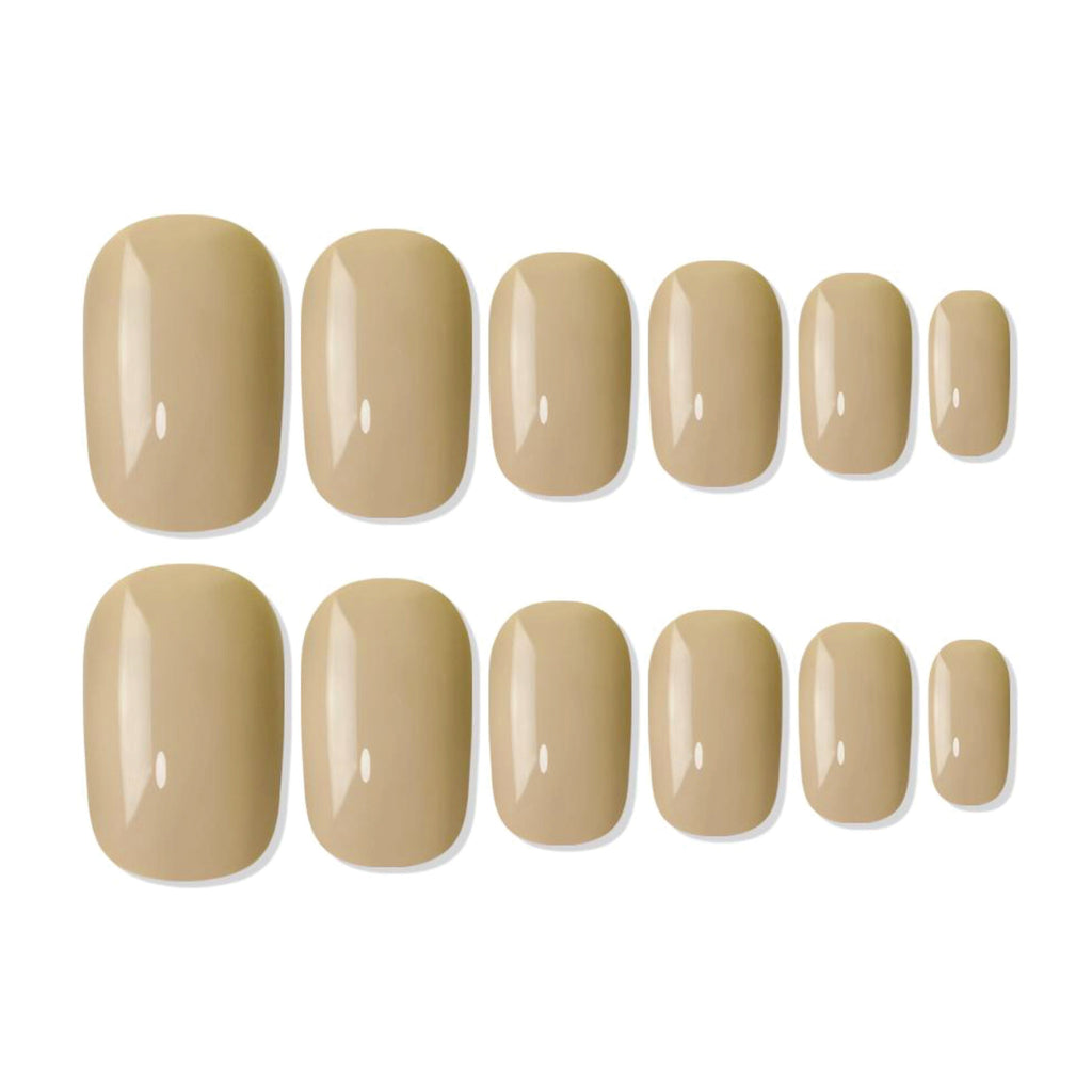 Shills Professional Reusable Square Press On Nails - Beige