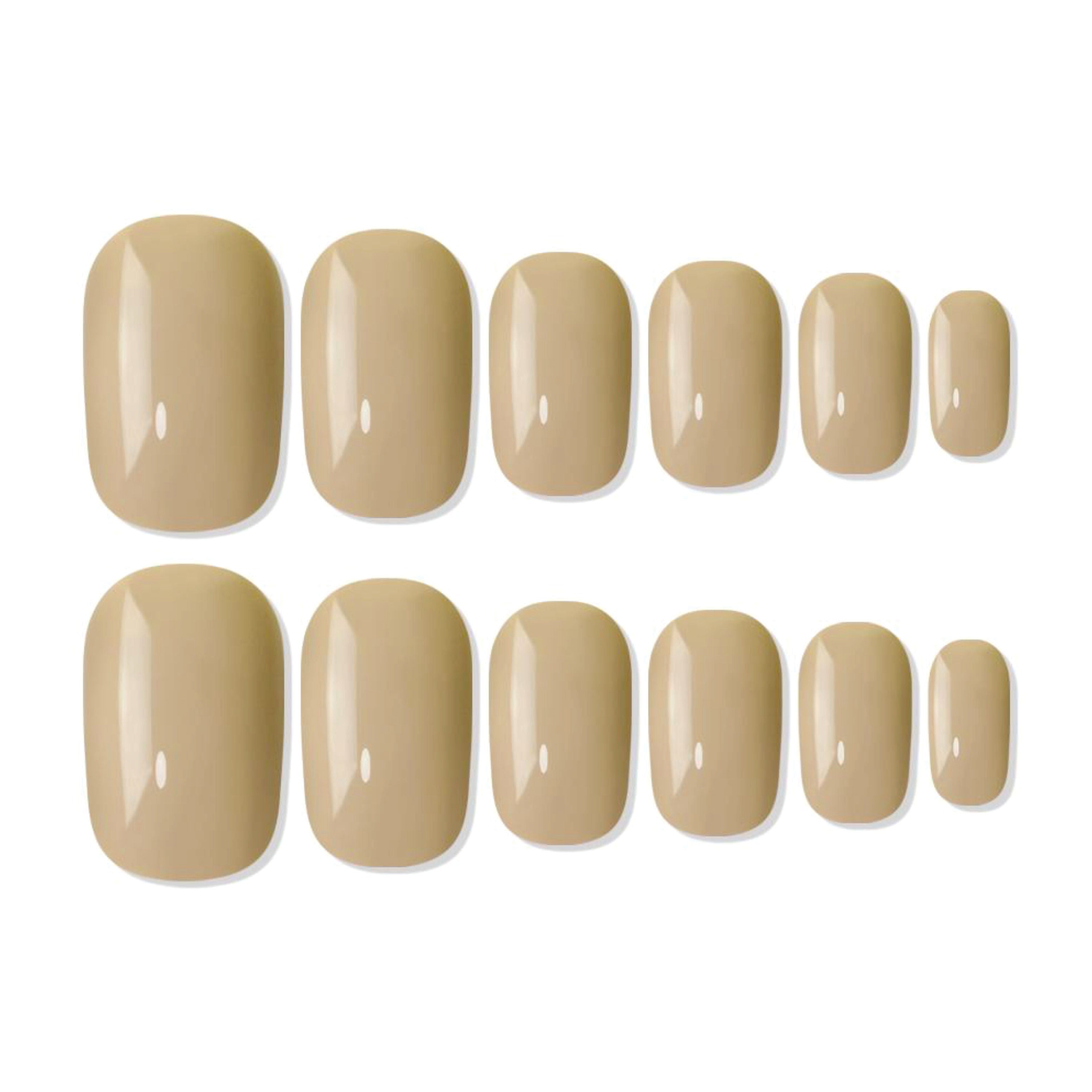 Shills Professional Reusable Square Press On Nails - Beige