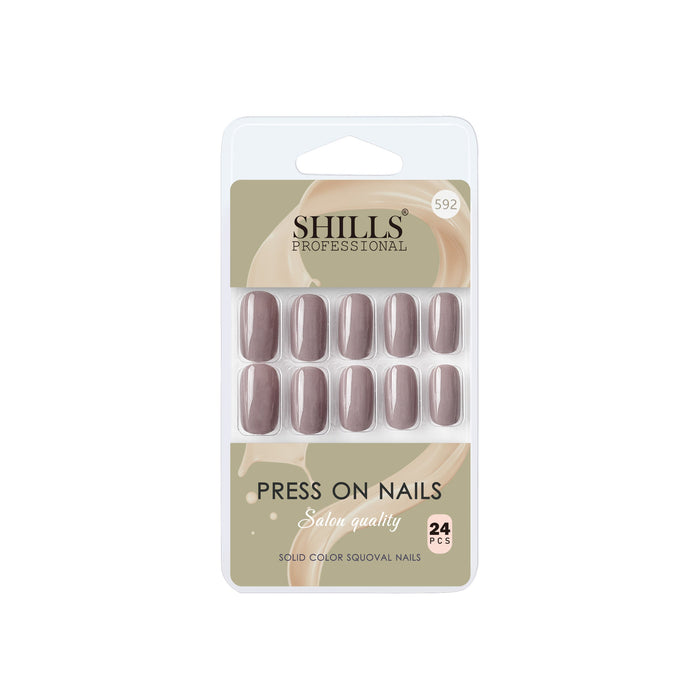 Shills Professional Reusable Square Press On Nails - Lavender